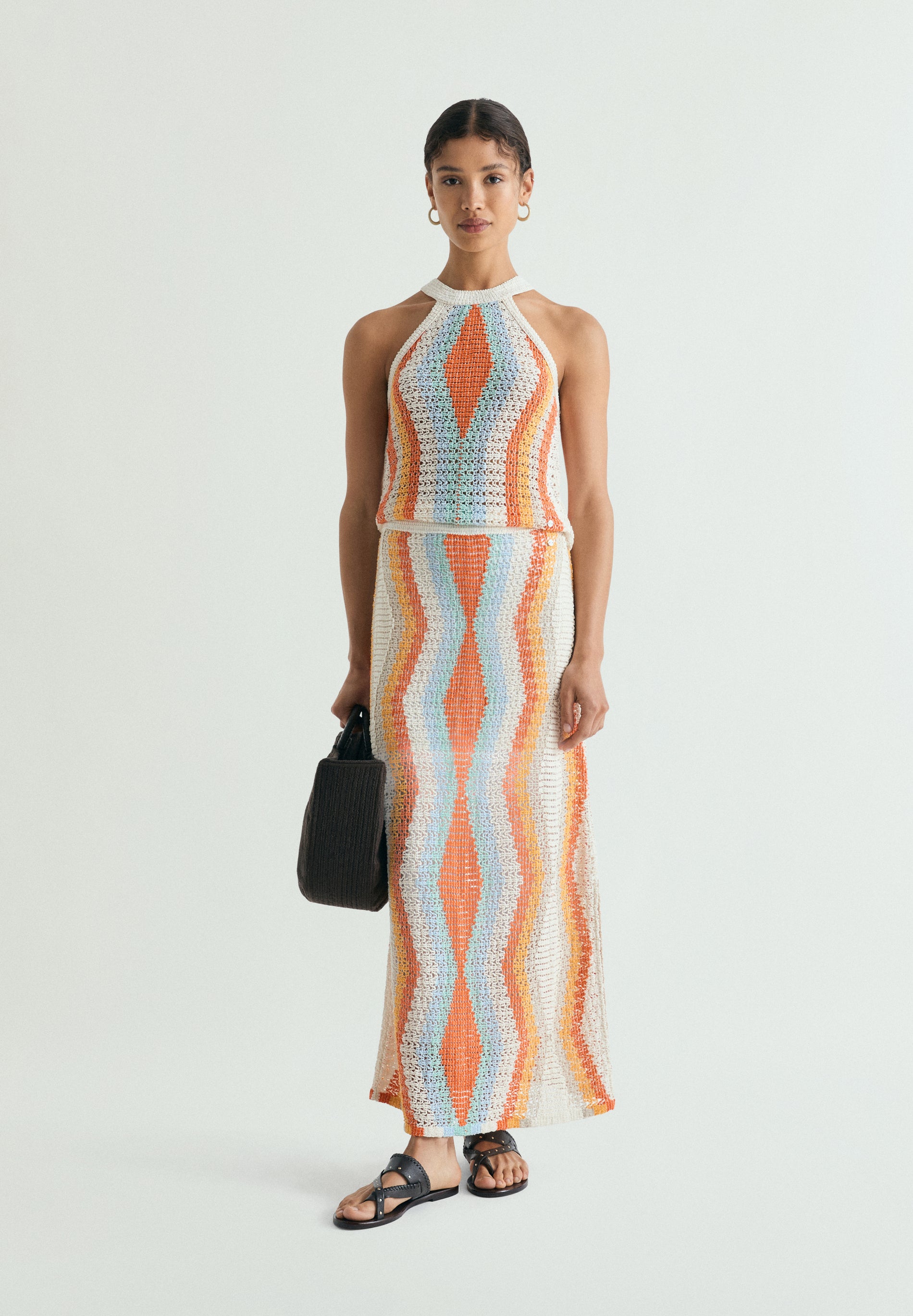 FALDA CROCHET MULTICOLOR