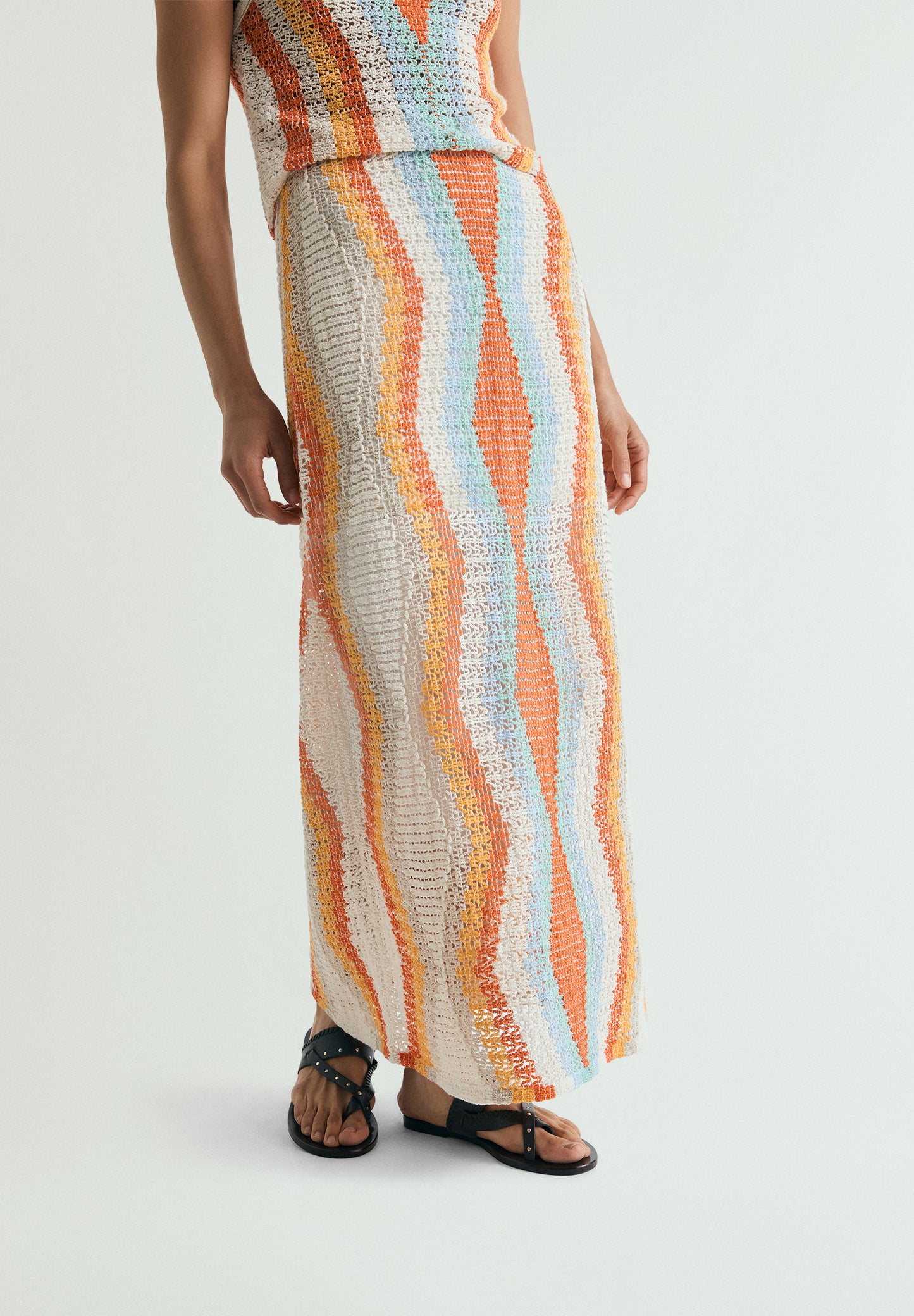FALDA CROCHET MULTICOLOR