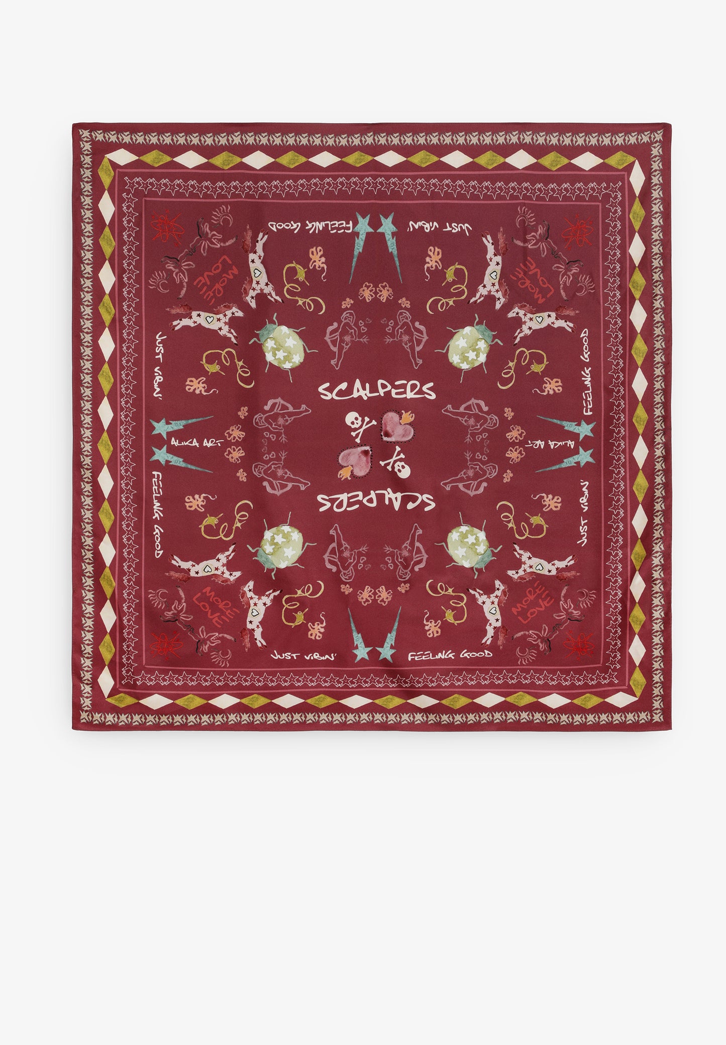 PAÑUELO ESTAMPADO 100% SEDA