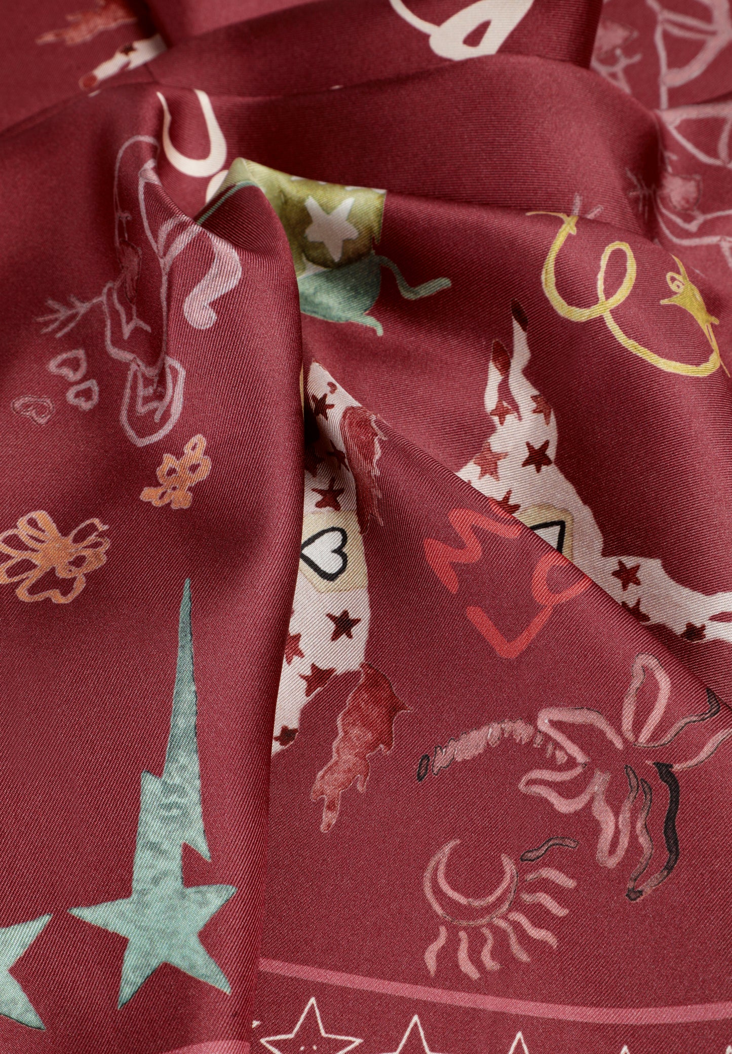 PAÑUELO ESTAMPADO 100% SEDA