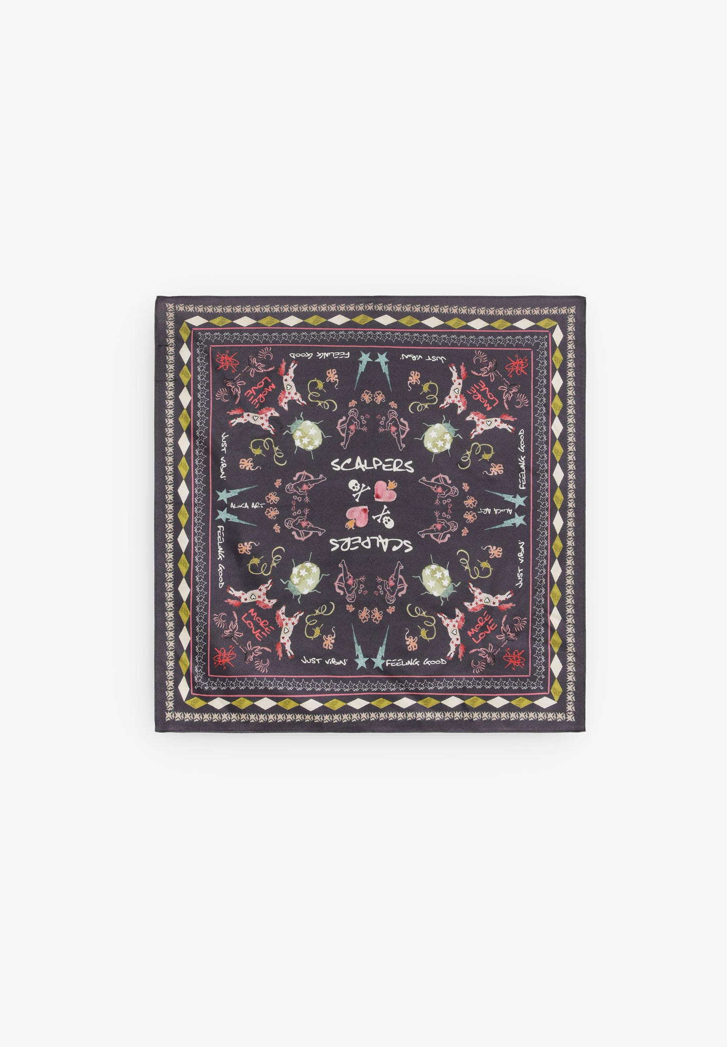 PAÑUELO ESTAMPADO 100% SEDA