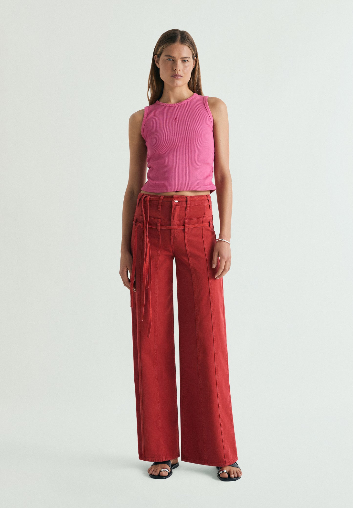 PANTALÓN DENIM DOBLE CINTURÓN