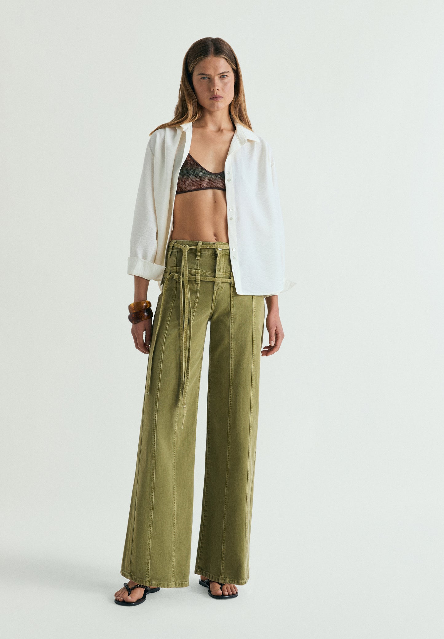PANTALÓN DENIM DOBLE CINTURÓN