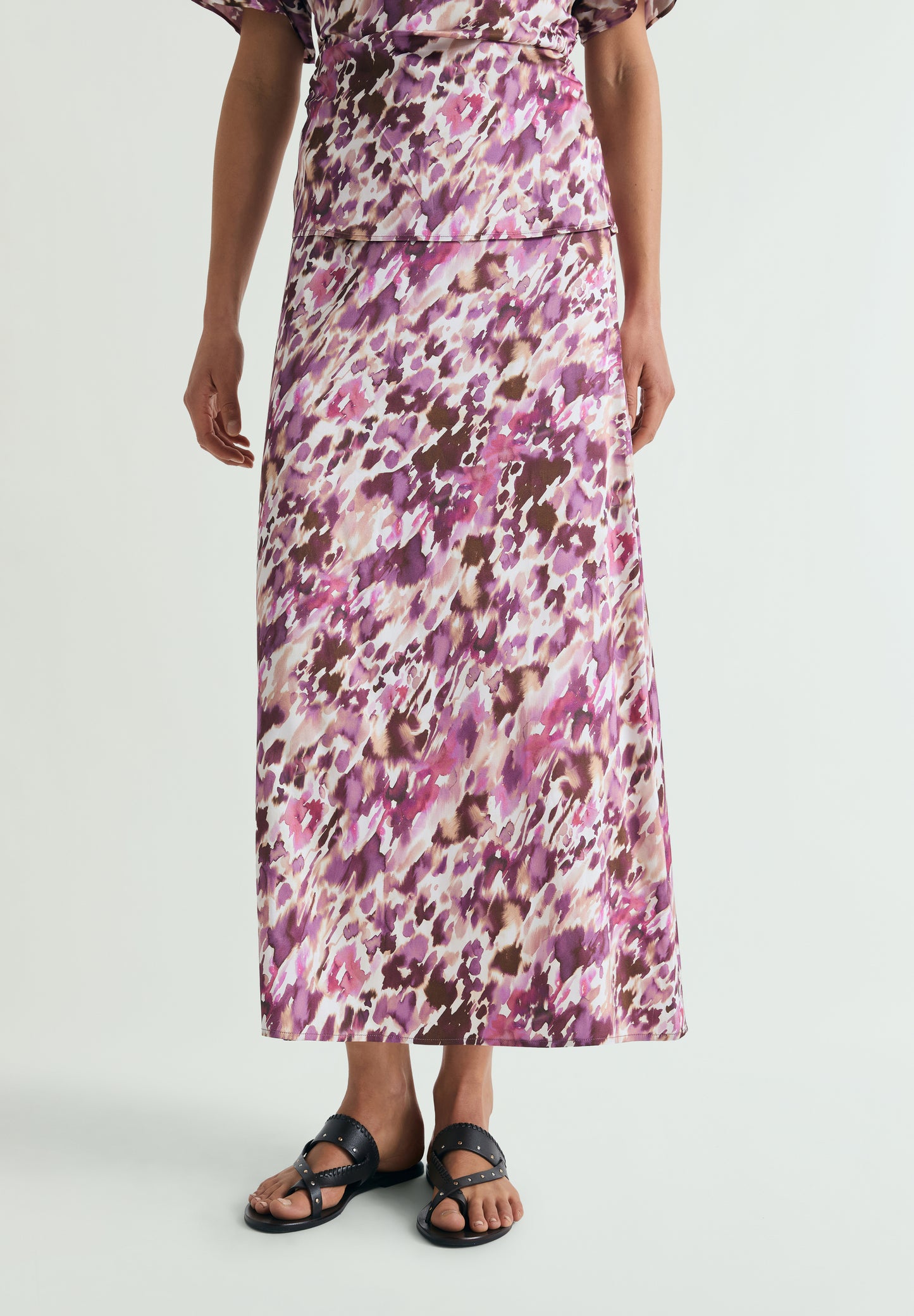 FALDA MIDI ESTAMPADA