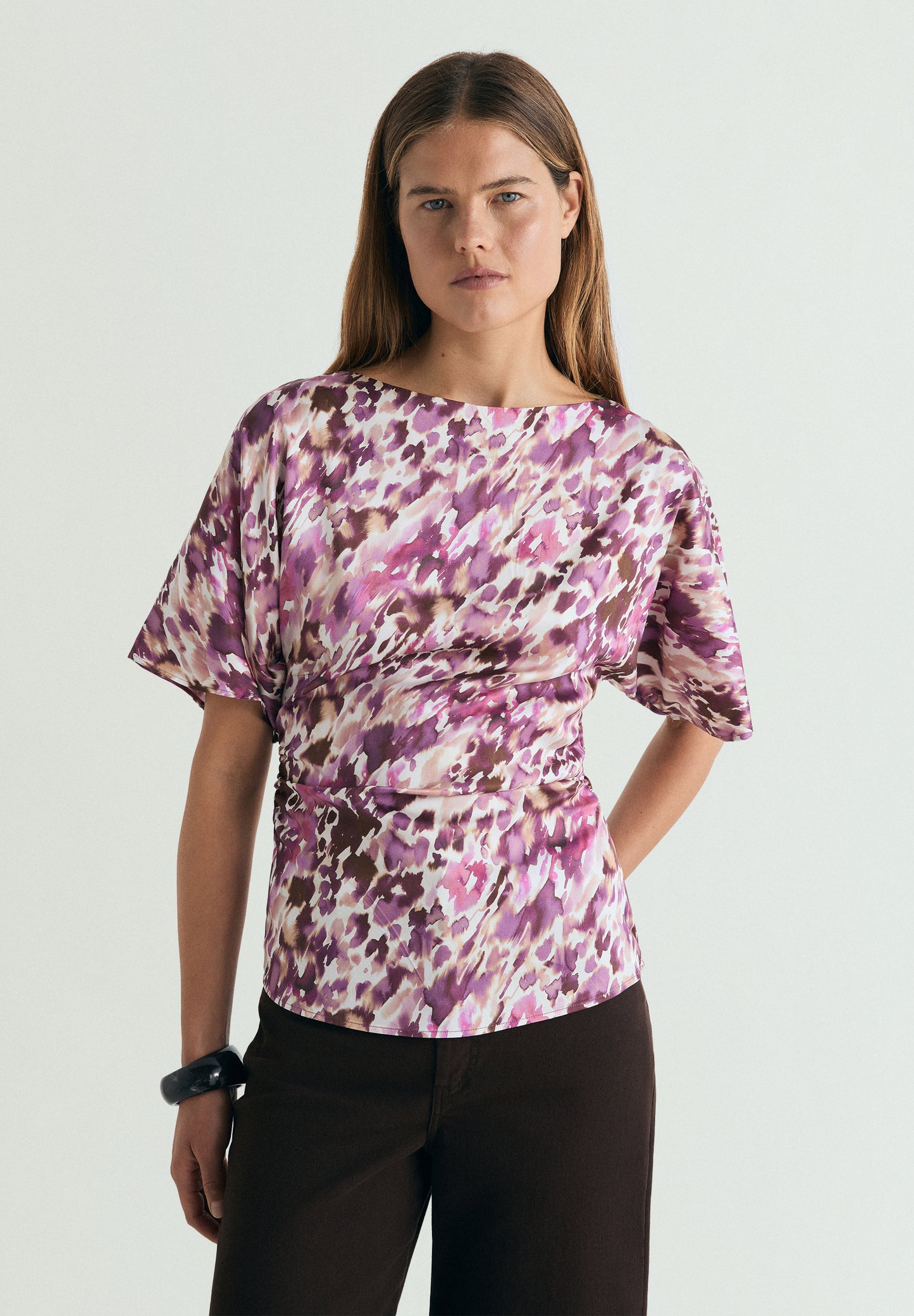 TOP ESTAMPADO DRAPEADO LATERAL