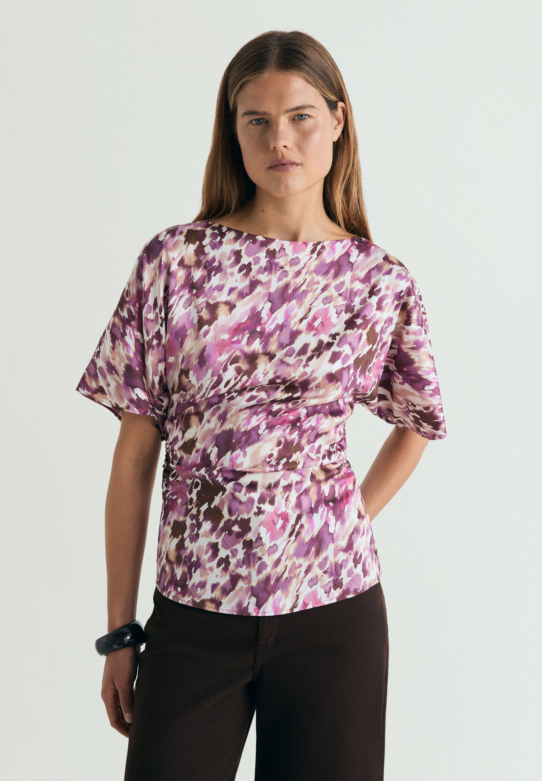 TOP ESTAMPADO DRAPEADO LATERAL