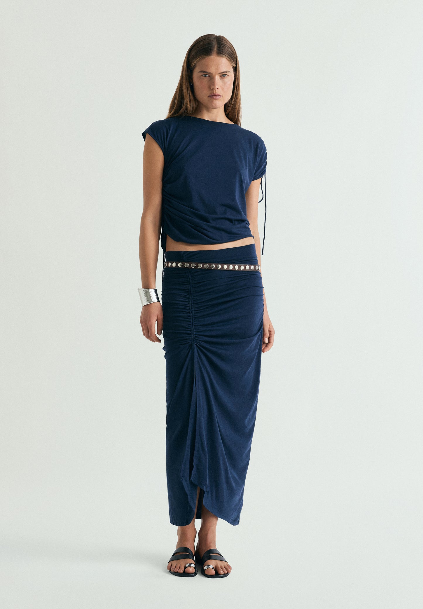 FALDA MIDI DRAPEADA