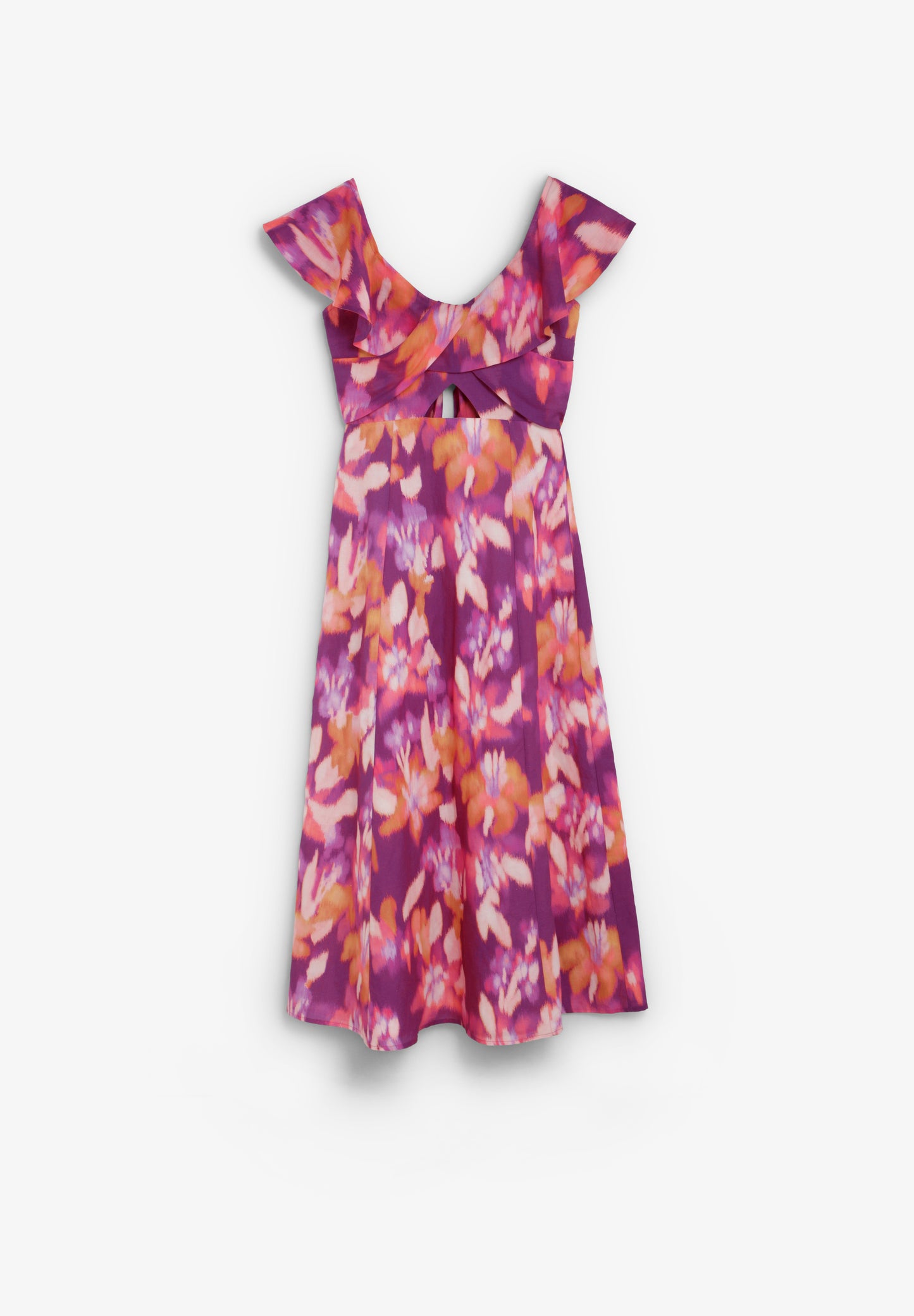 VESTIDO ALGODÓN Y LINO ESTAMPADO