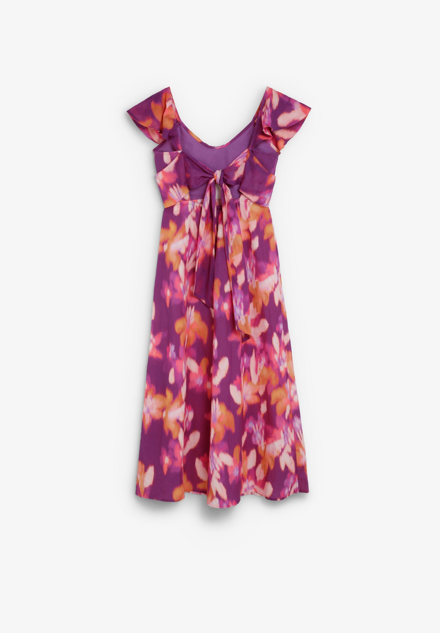 VESTIDO ALGODÓN Y LINO ESTAMPADO