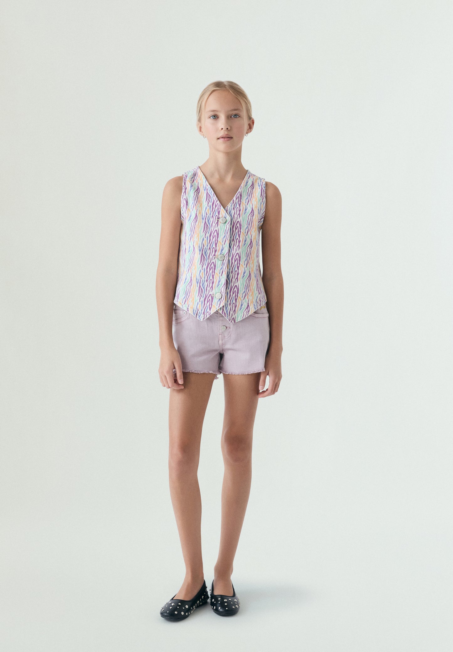 CHALECO DENIM MULTICOLOR