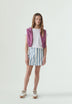 FALDA DENIM RAYAS CONTRASTE