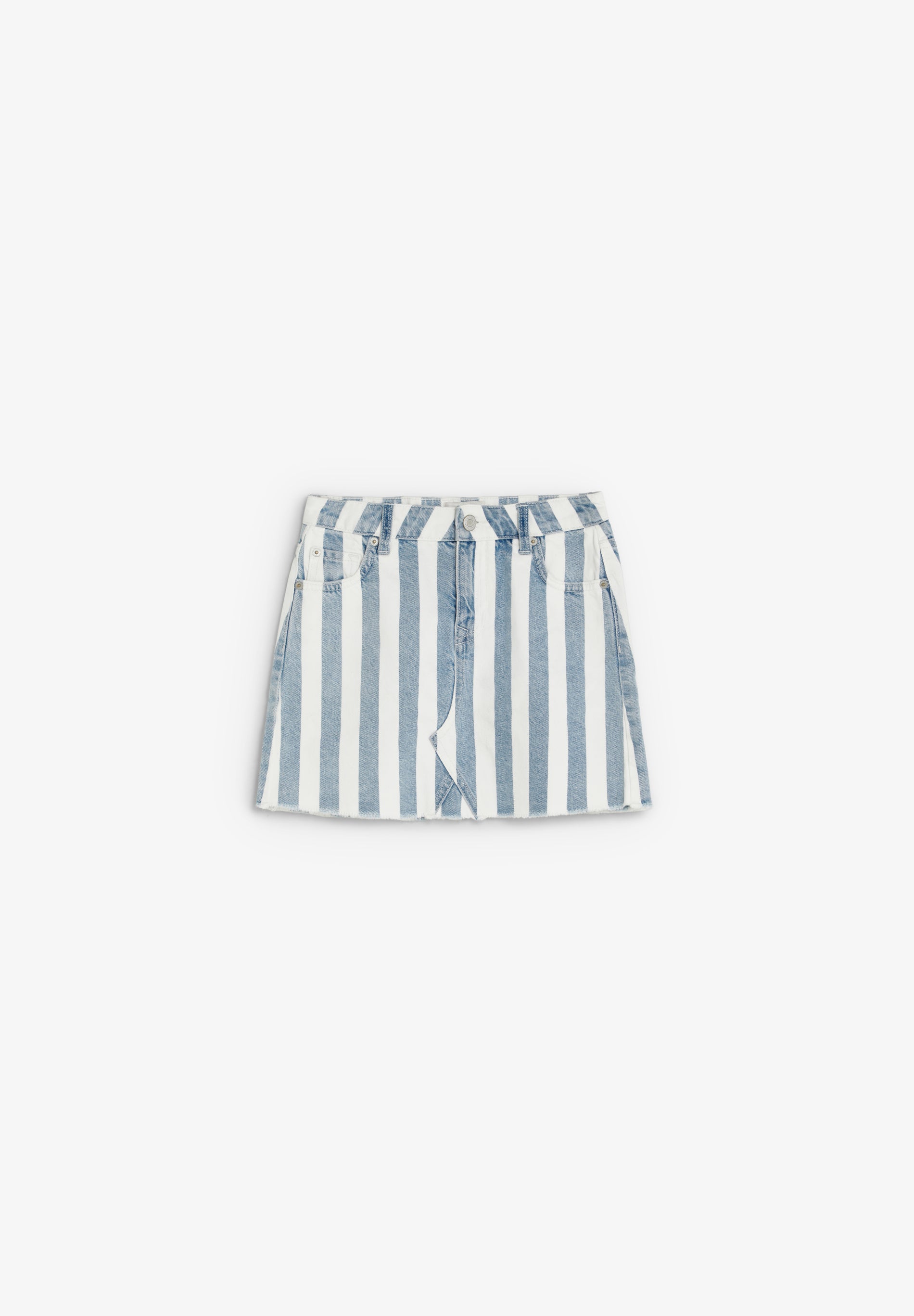 FALDA DENIM RAYAS CONTRASTE