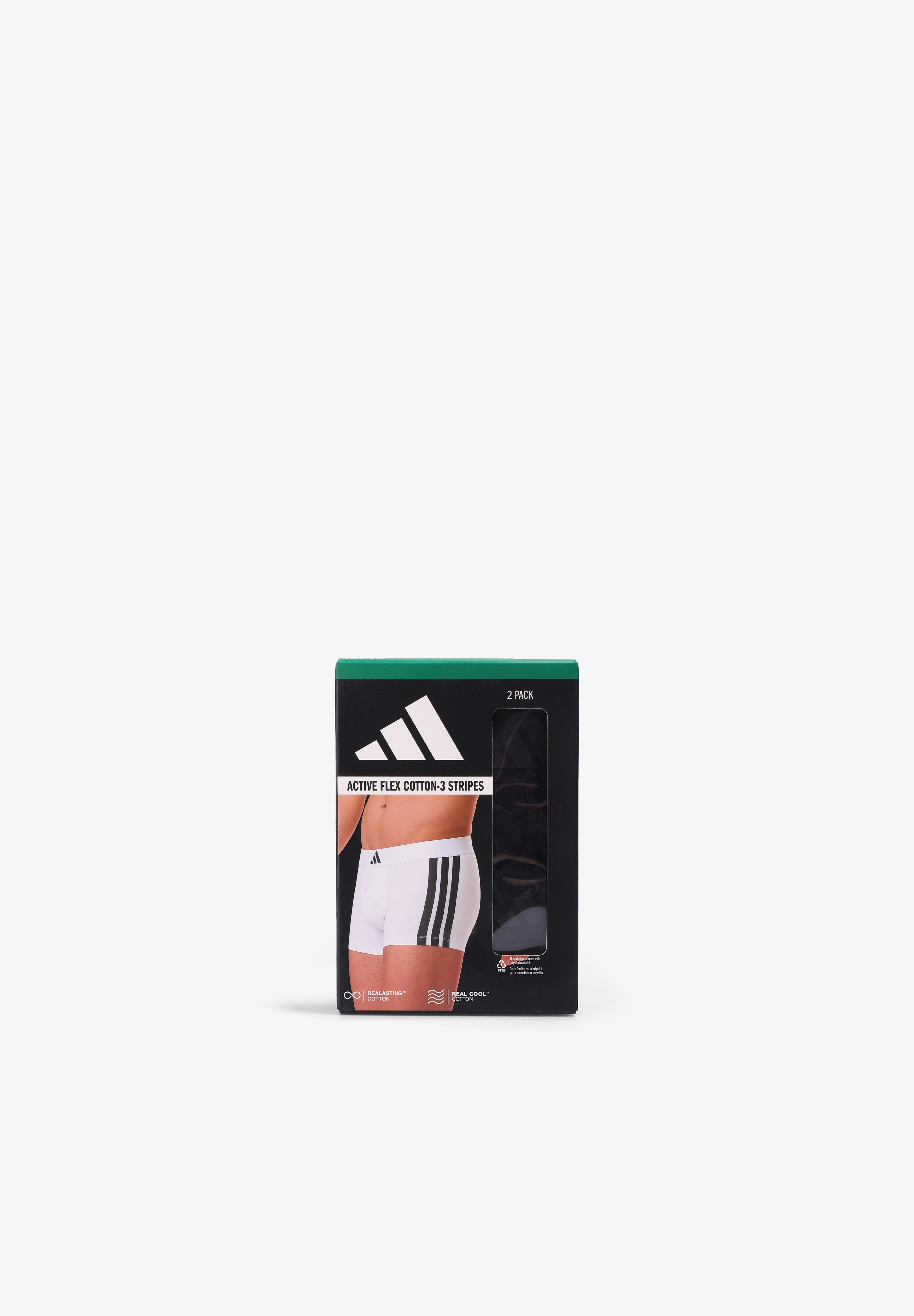 ADIDAS | TRUNK LOW RISE 3 STRIPES 2P ACTIVE FLEX COTTON