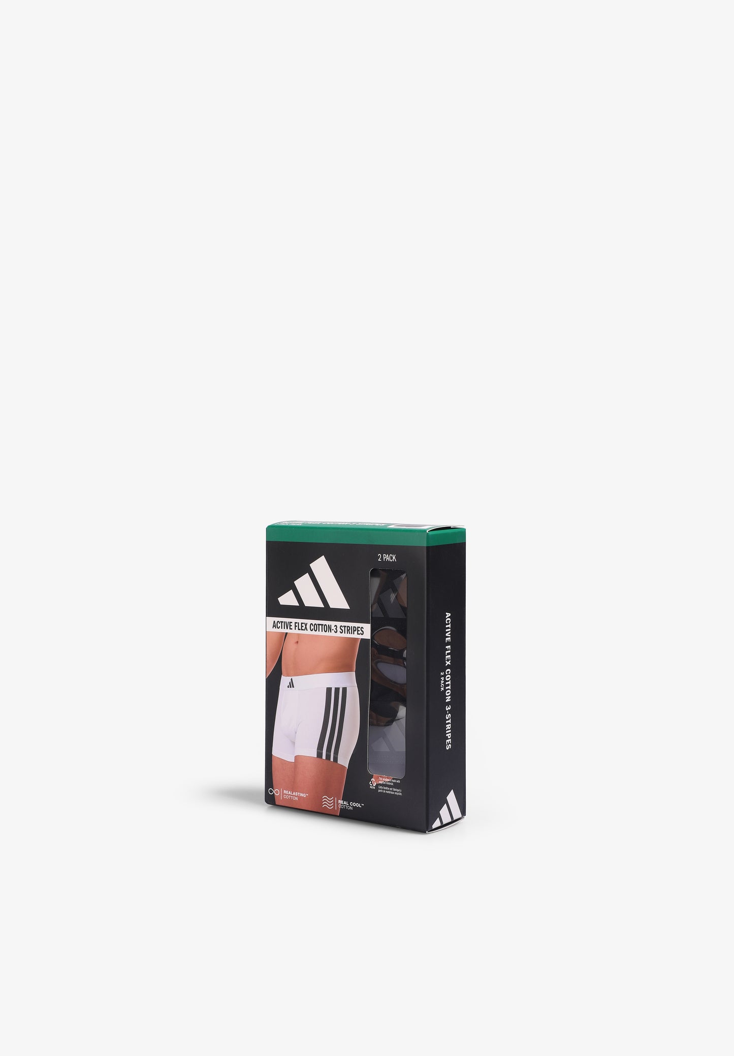 ADIDAS | TRUNK LOW RISE 3 STRIPES 2P ACTIVE FLEX COTTON