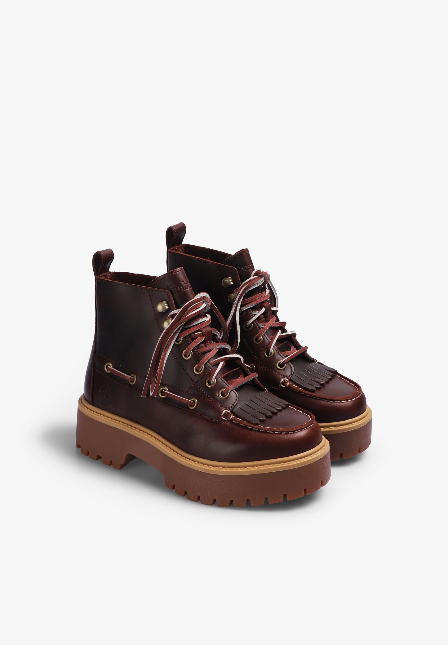 TIMBERLAND | STONE STREET MID LACE UP BOOT BURGUNDY FULL GRAIN