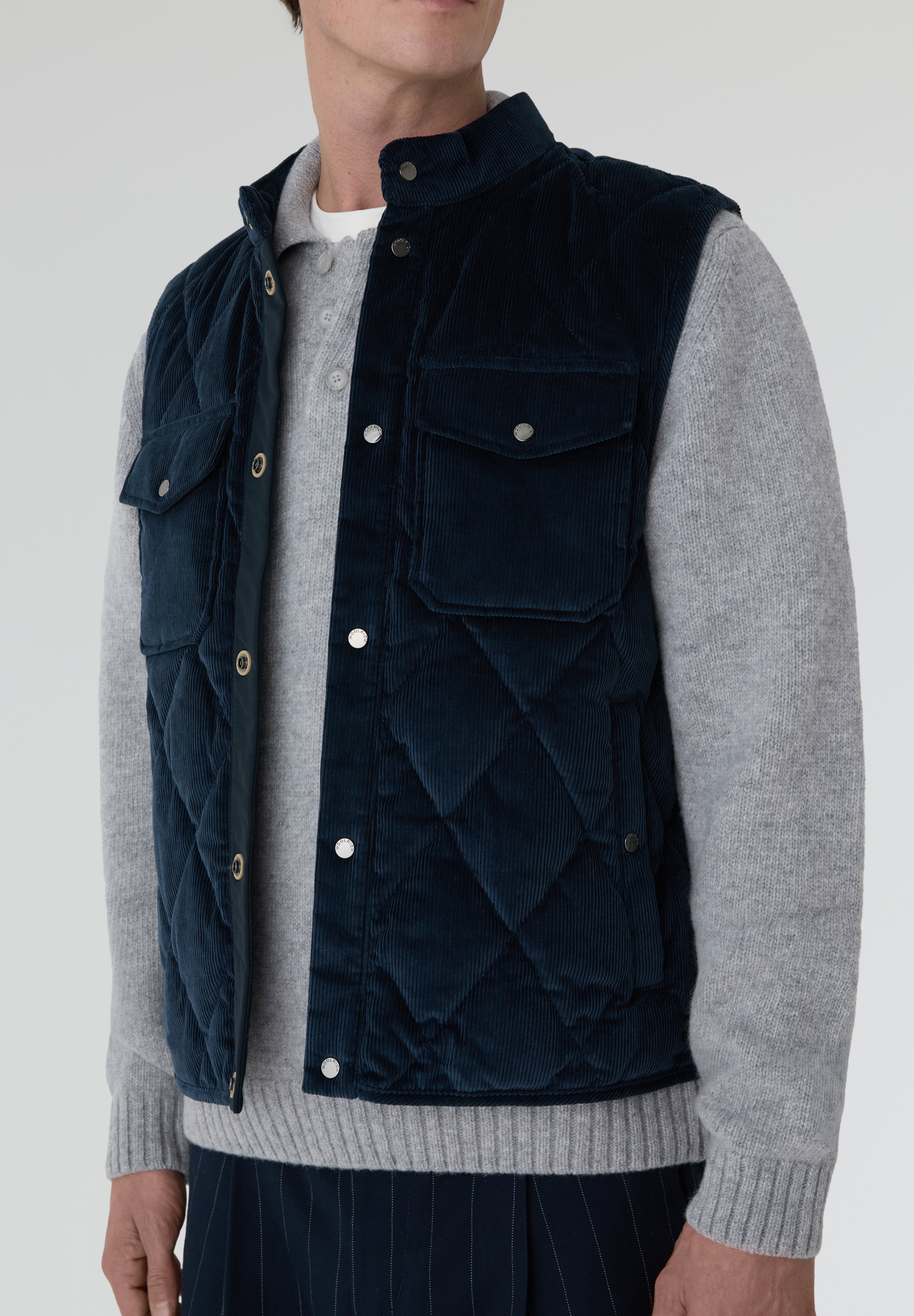 WOOLRICH | CHALECO DE PANA CON ACOLCHADO DE ROMBOS