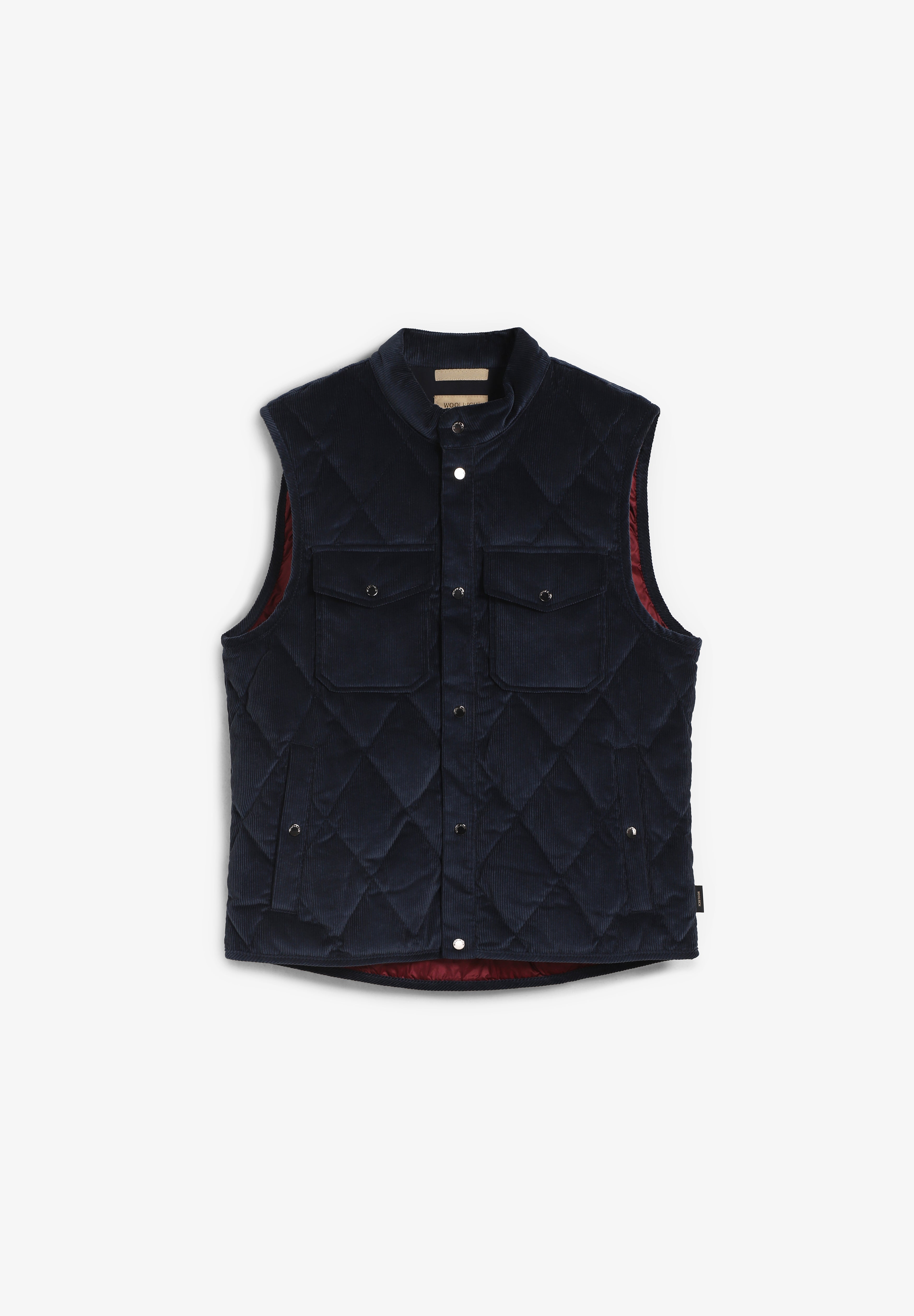 WOOLRICH | CHALECO DE PANA CON ACOLCHADO DE ROMBOS
