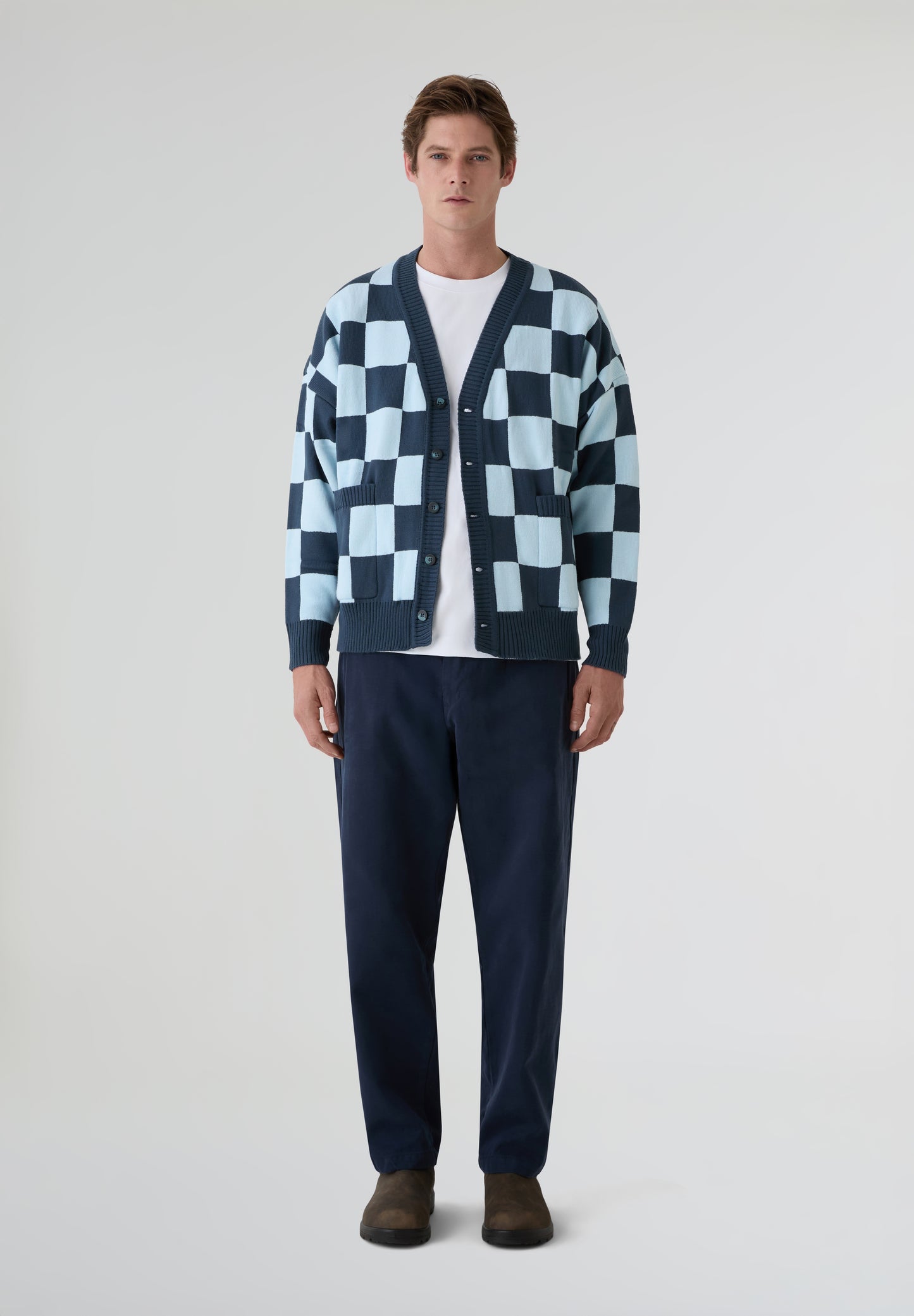 NWHR | CÁRDIGAN CHECKERED BLUE
