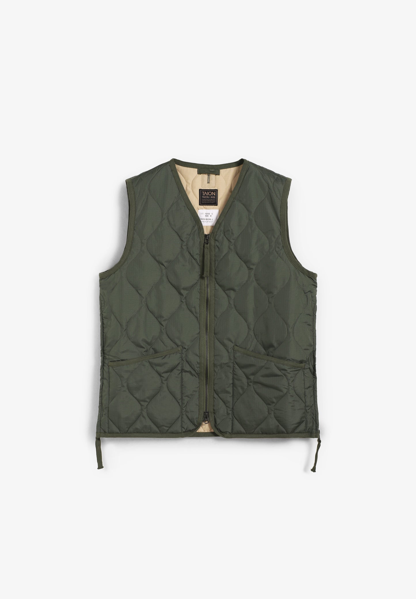 TAION | CHALECO MILITAR CUELLO V Y CREMALLERA UNISEX