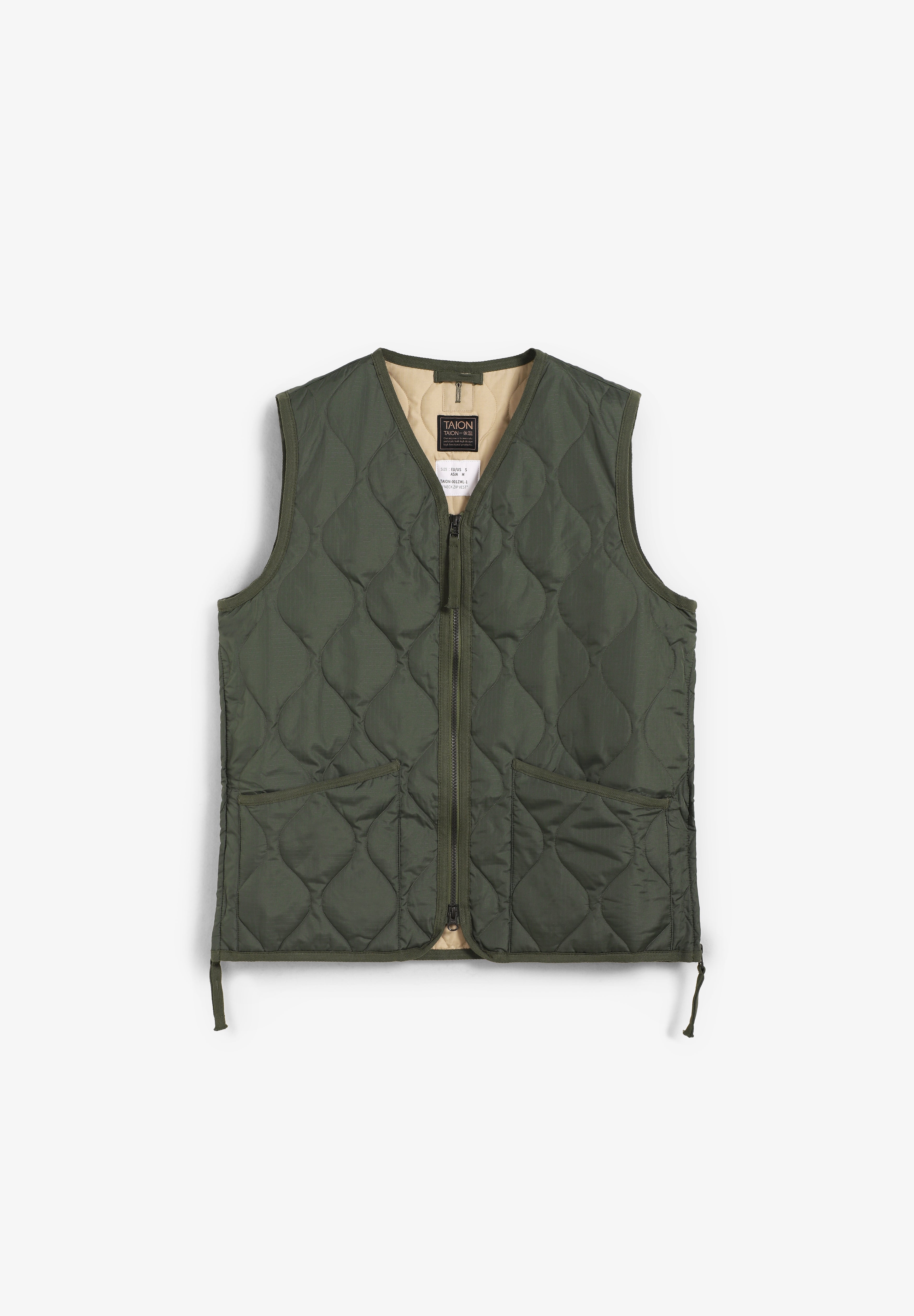 TAION | CHALECO MILITAR CUELLO V Y CREMALLERA UNISEX