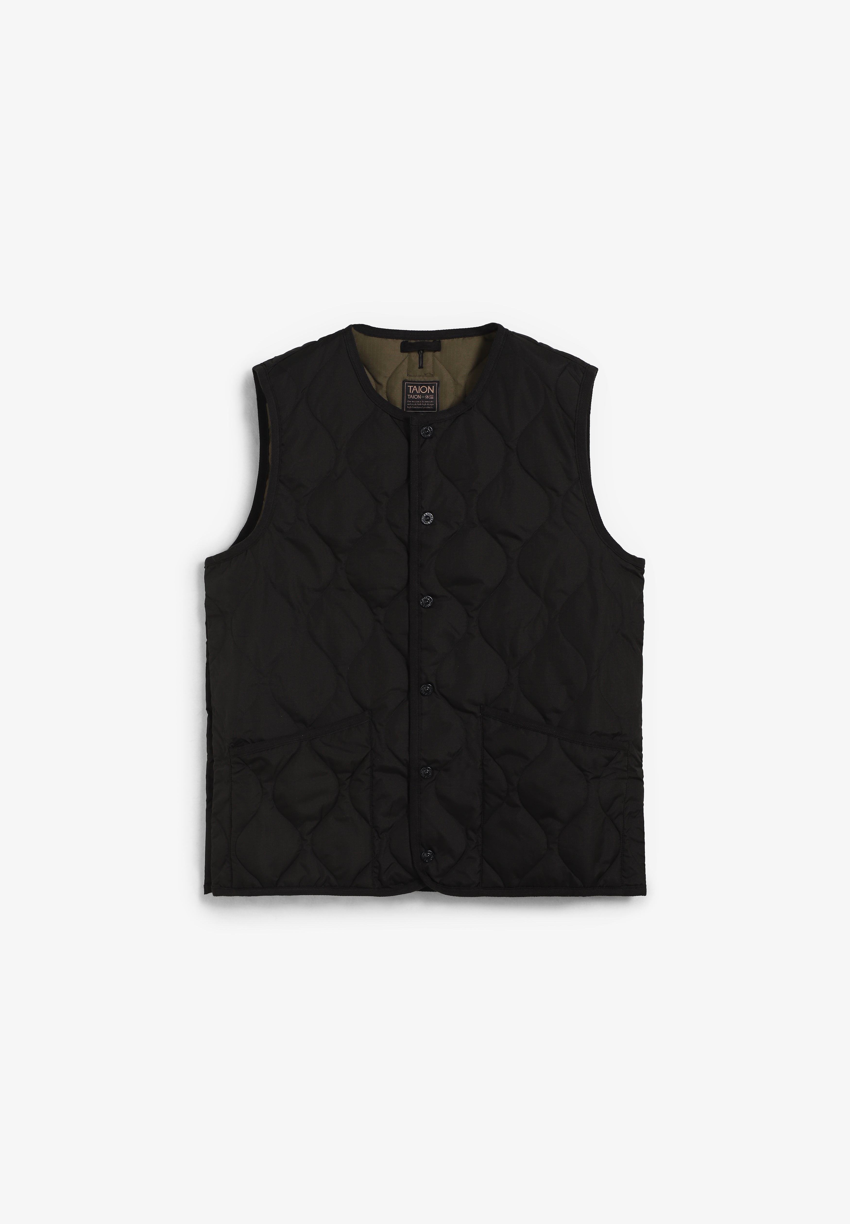 TAION | CHALECO UNISEX MILITARY BUTTON CREW NECK