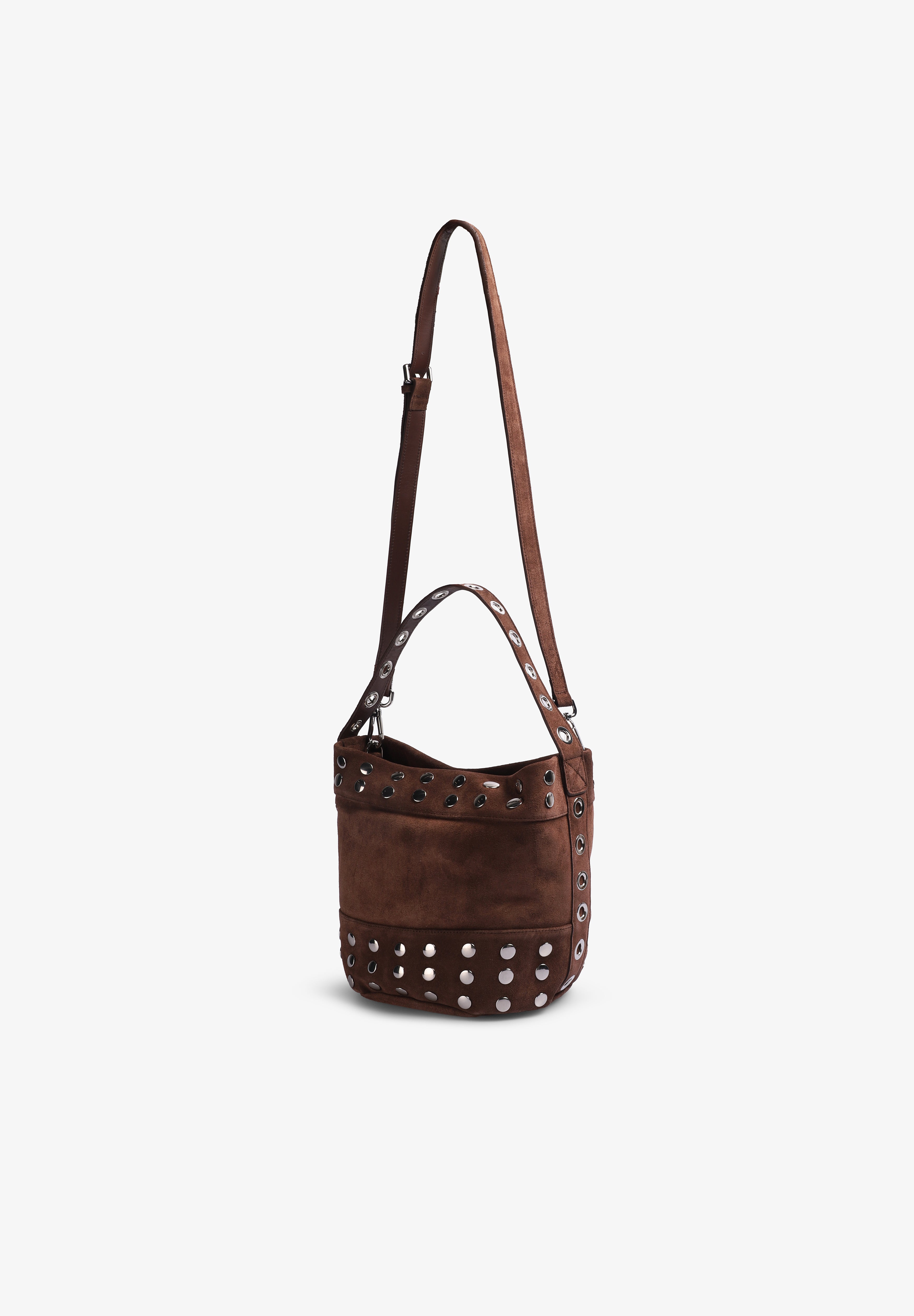 MICUIR | BOLSO BUCKET MINI SERRAJE TACHAS