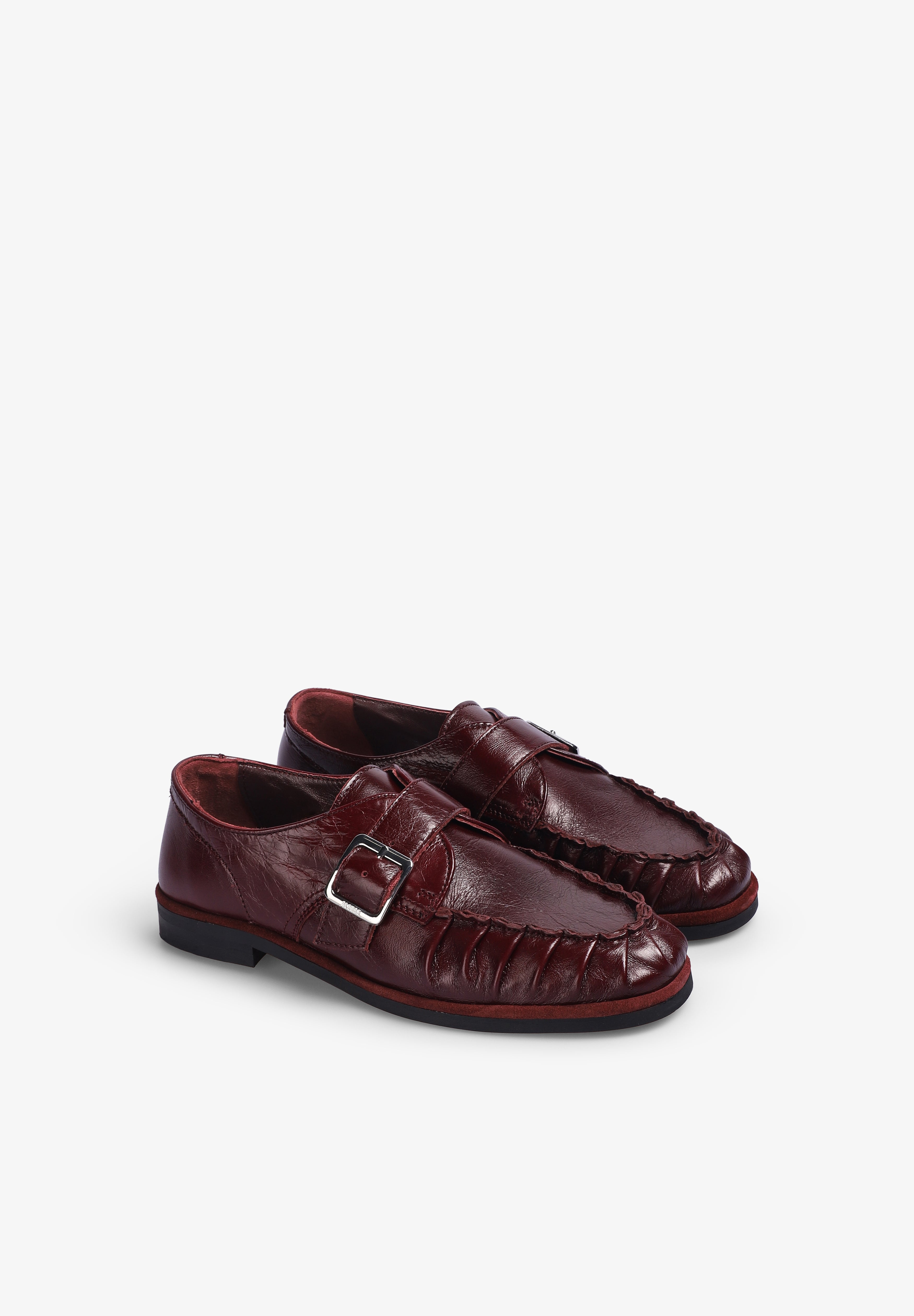 ALOHAS | BRANDY BURGUNDY LEATHER LOAFERS