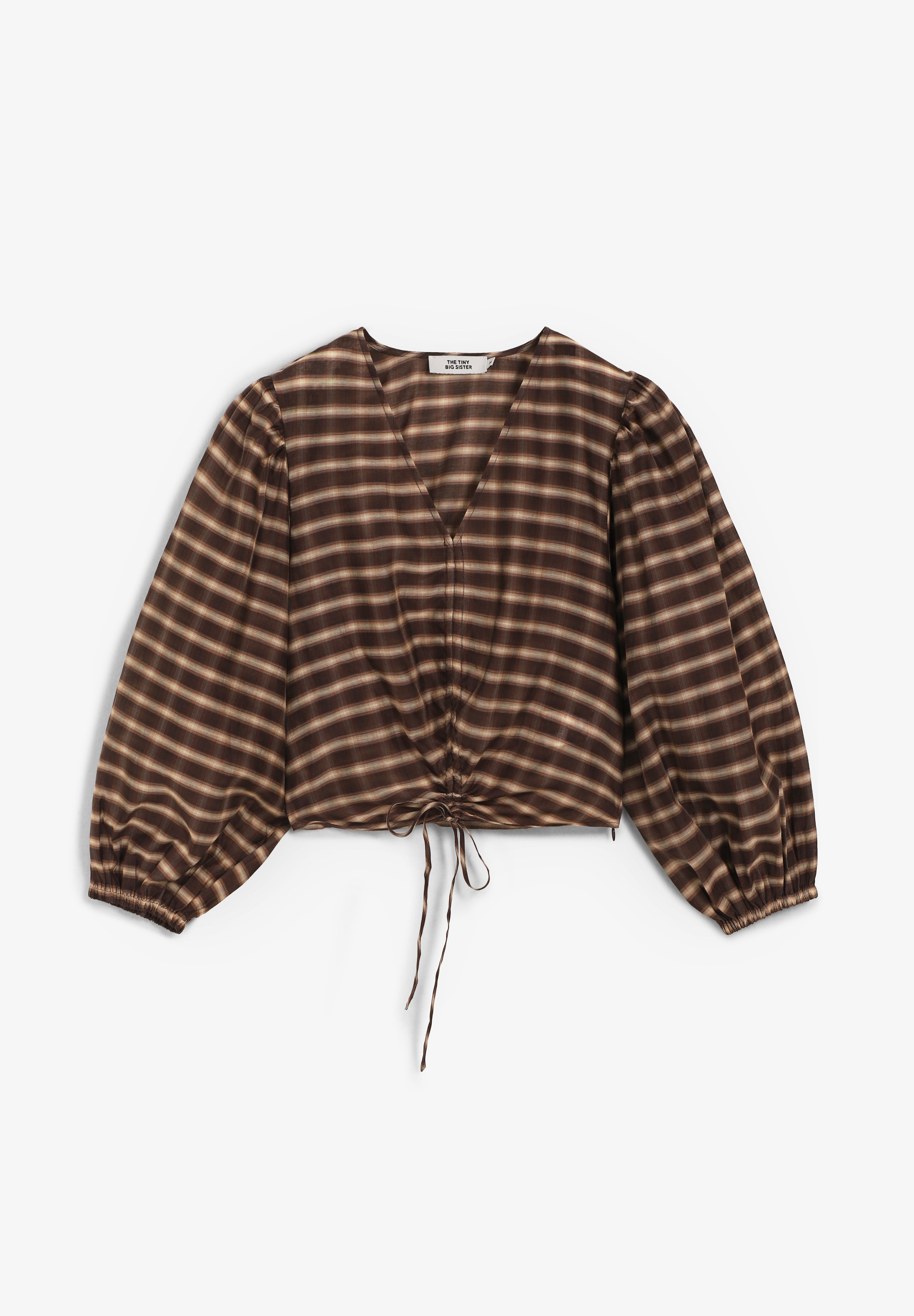 THE TINY BIG SISTER | BLUSA CHECK V-NECK - Scalpers