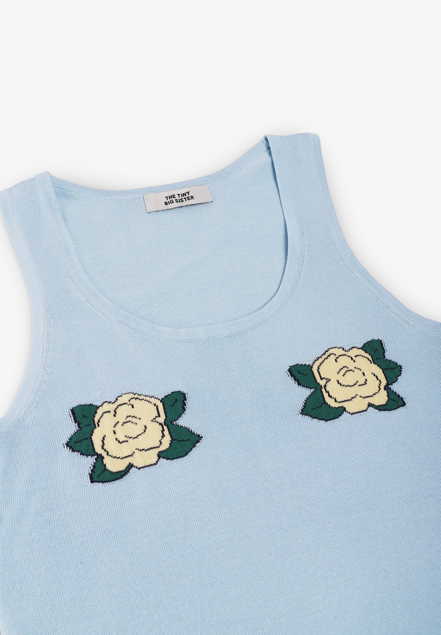 THE TINY BIG SISTER | TOP FLOWERS KNITTED