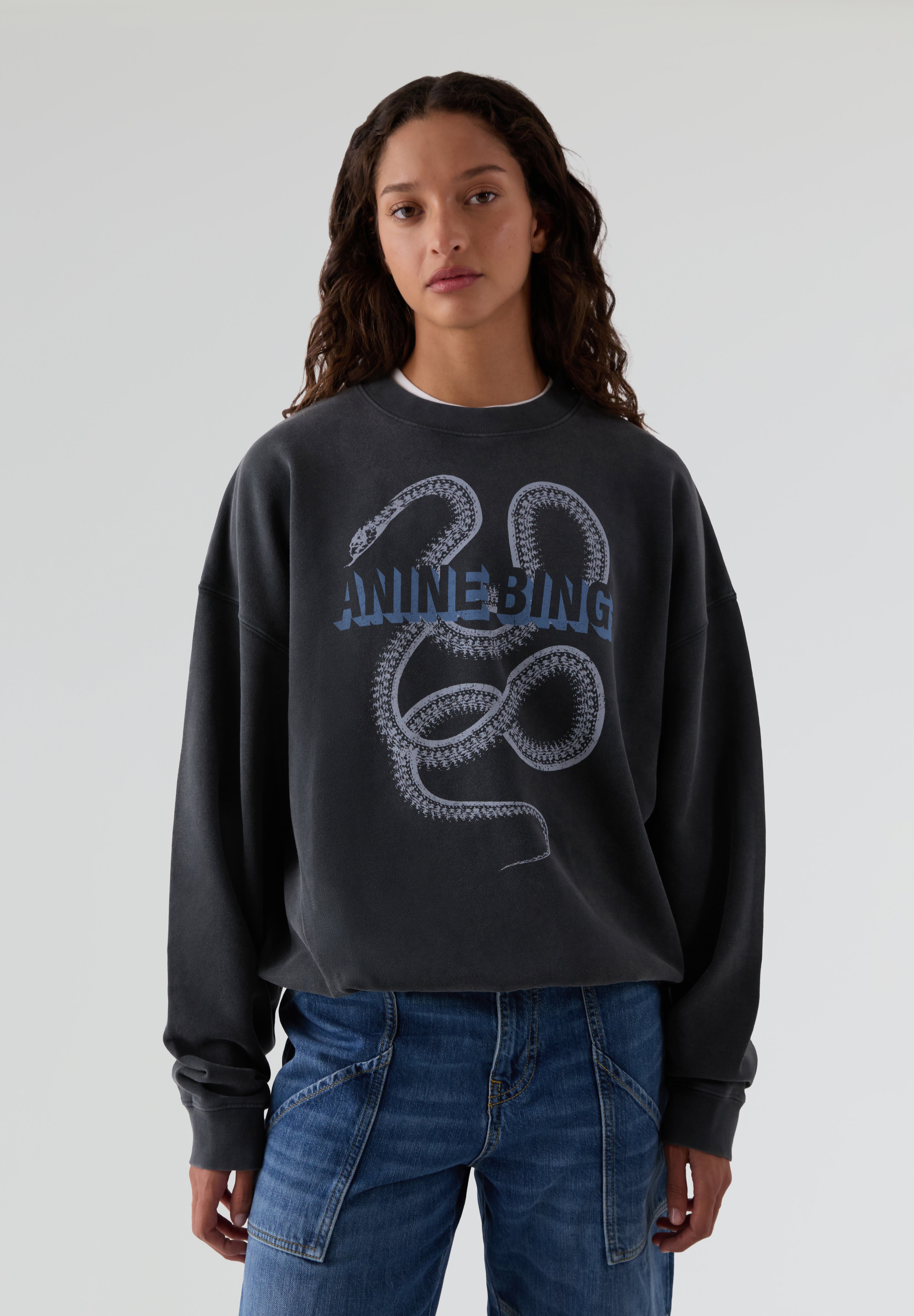 ANINE BING | SUDADERA HARVEY CREW SNAKE