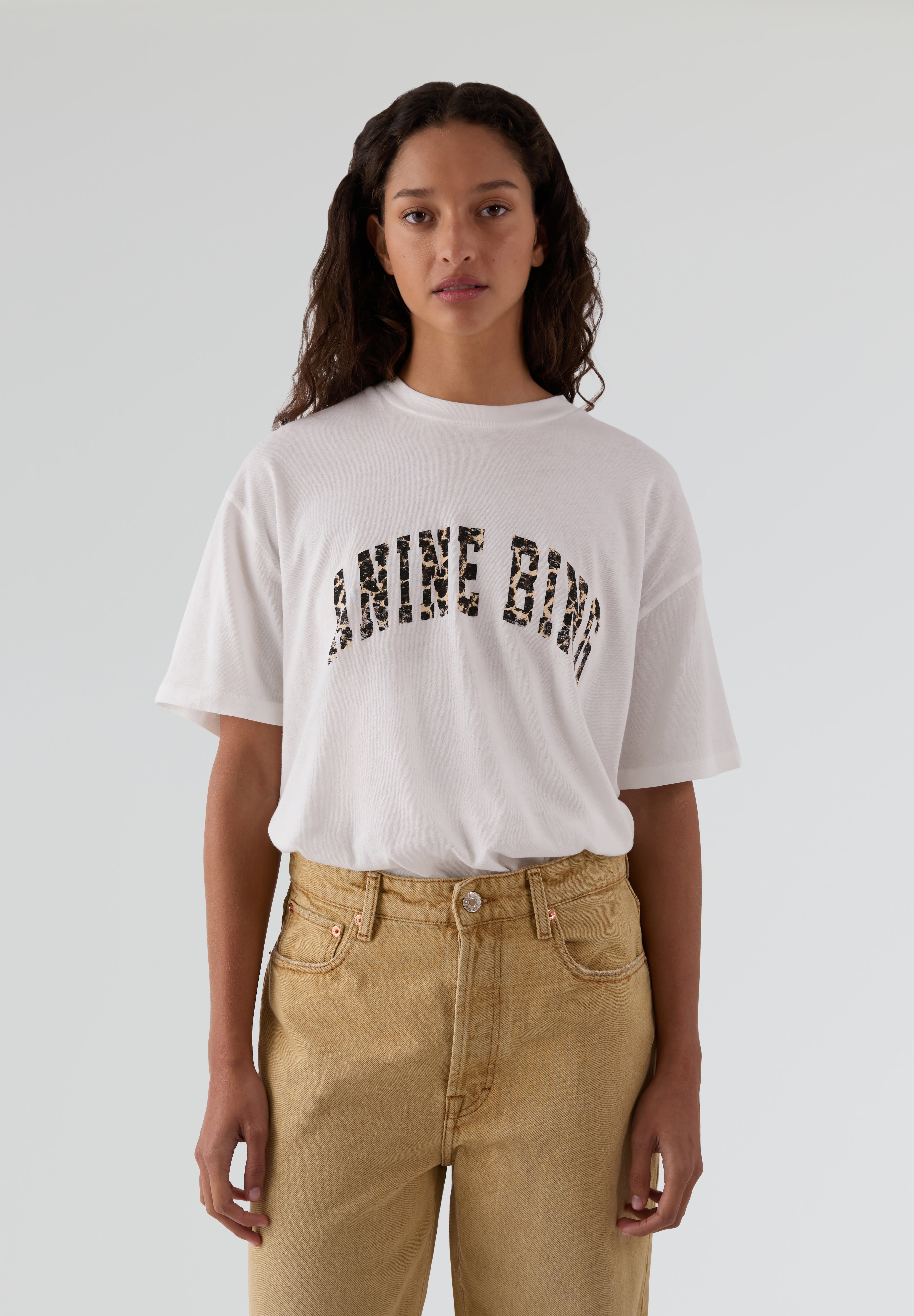 ANINE BING | CAMISETA WALKER LEOPARD