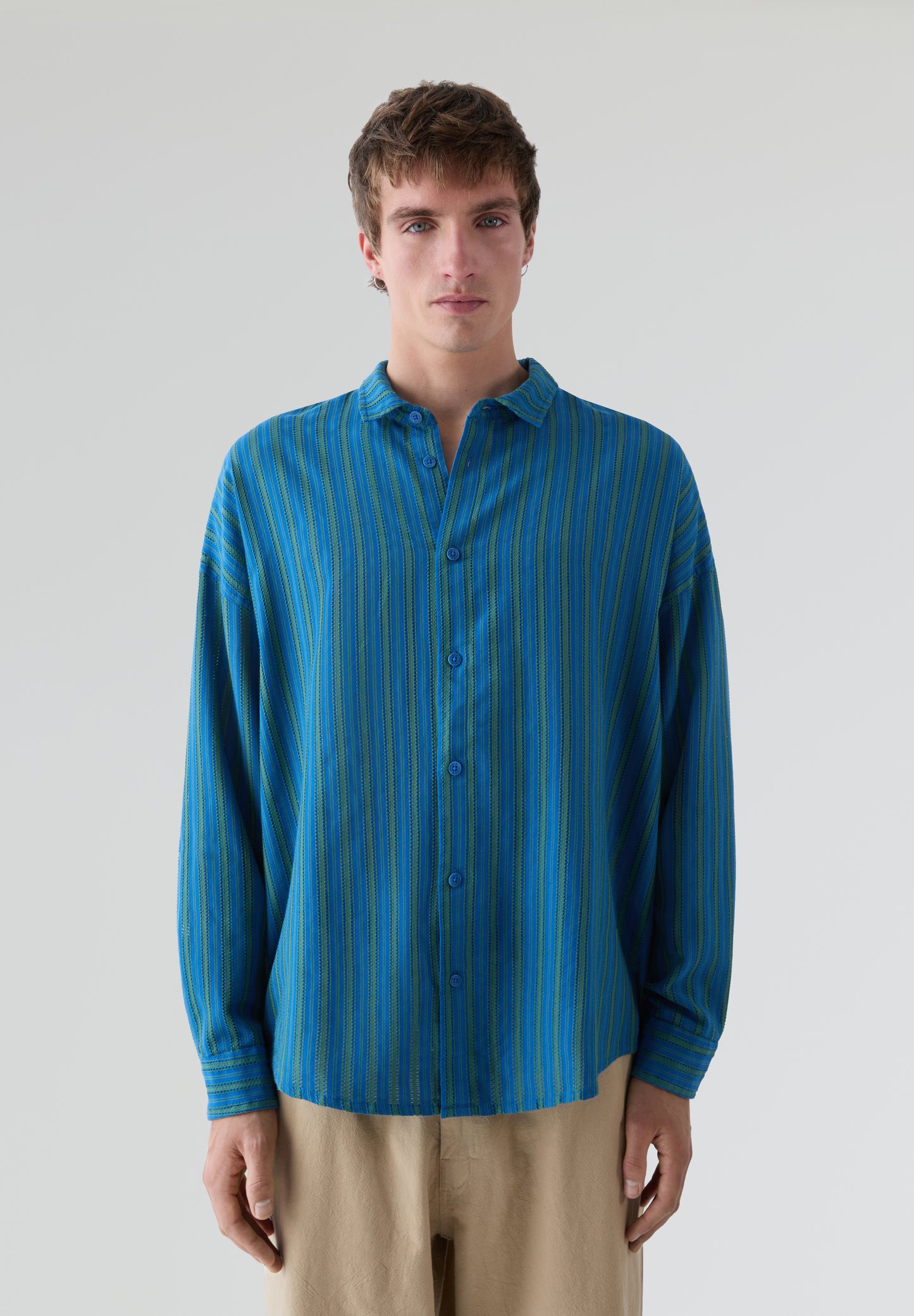 THINKING MU | CAMISA WINDSOR STRIPES HARU HOMBRE