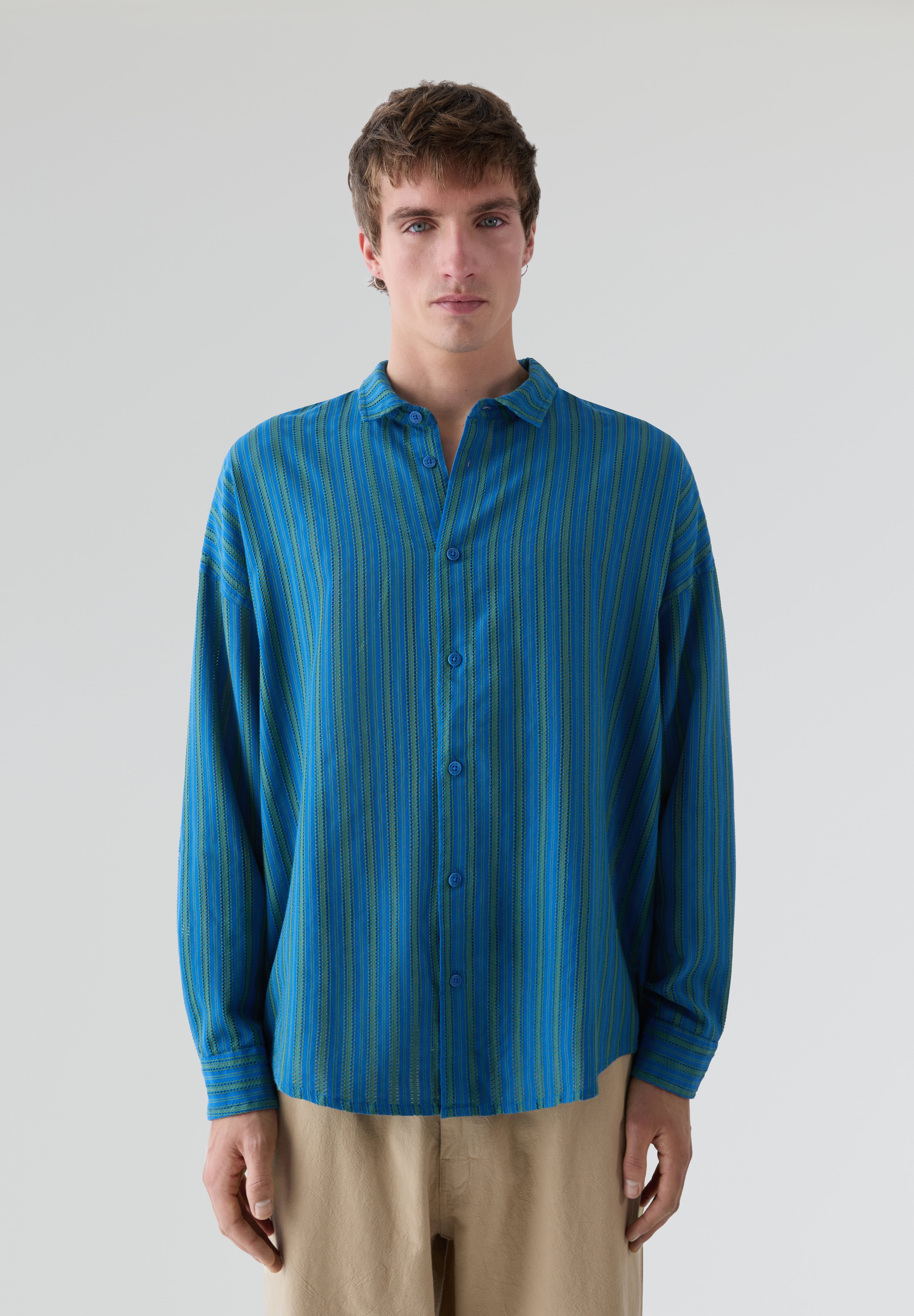 THINKING MU | CAMISA WINDSOR STRIPES HARU HOMBRE