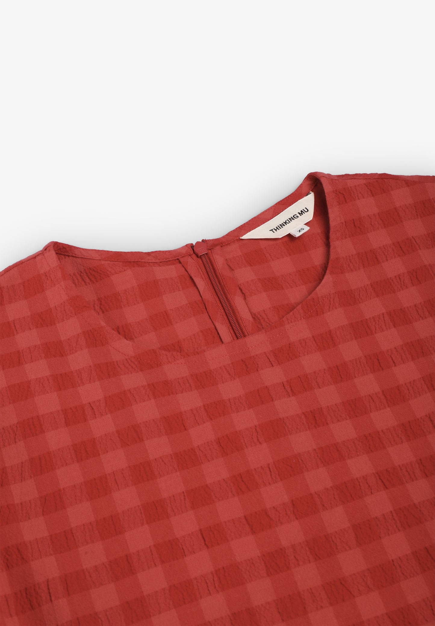 THINKING MU | VESTIDO CHECKS SEERSUCKER KINA MUJER