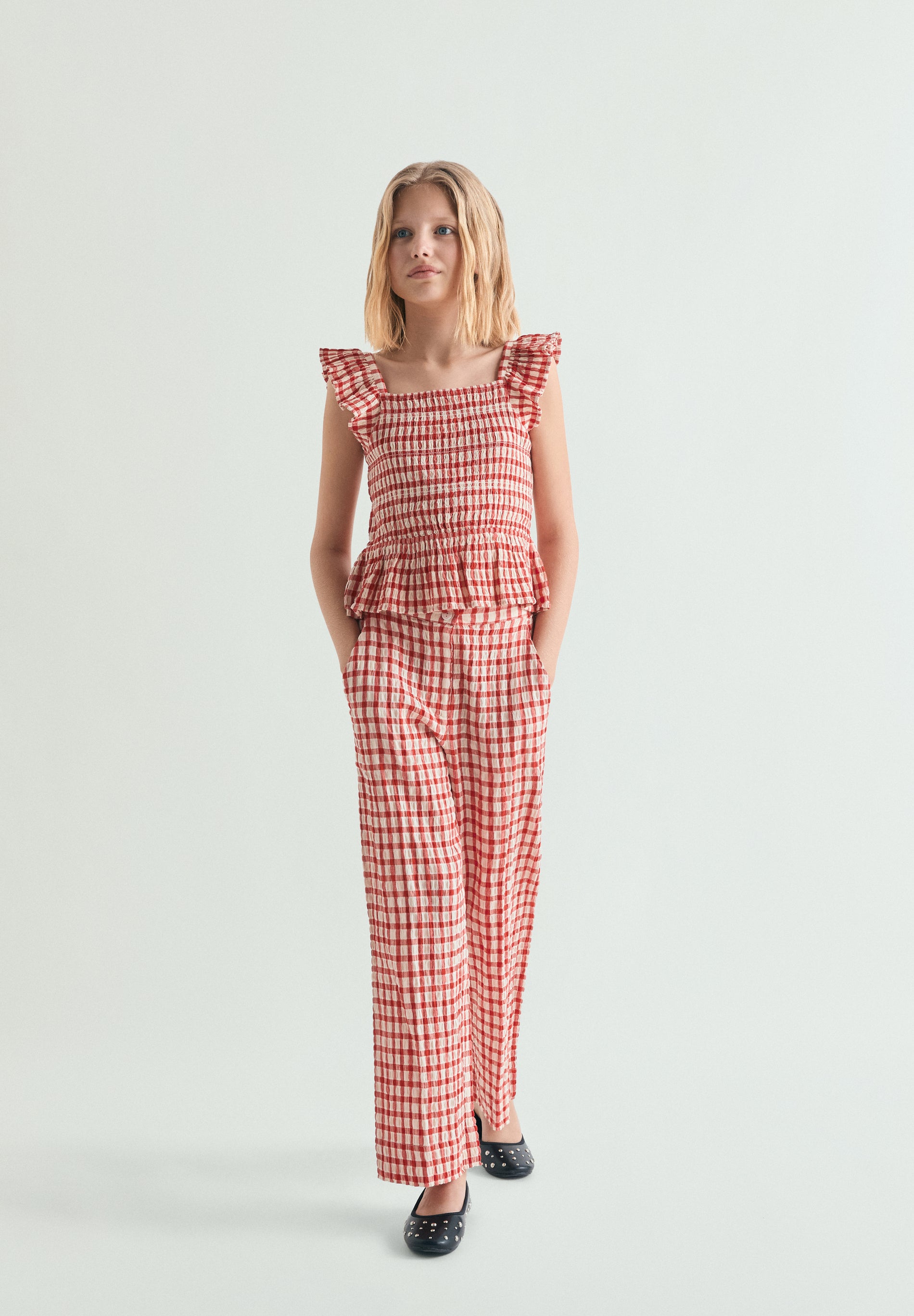 PANTALÓN VICHY RELAXED FIT