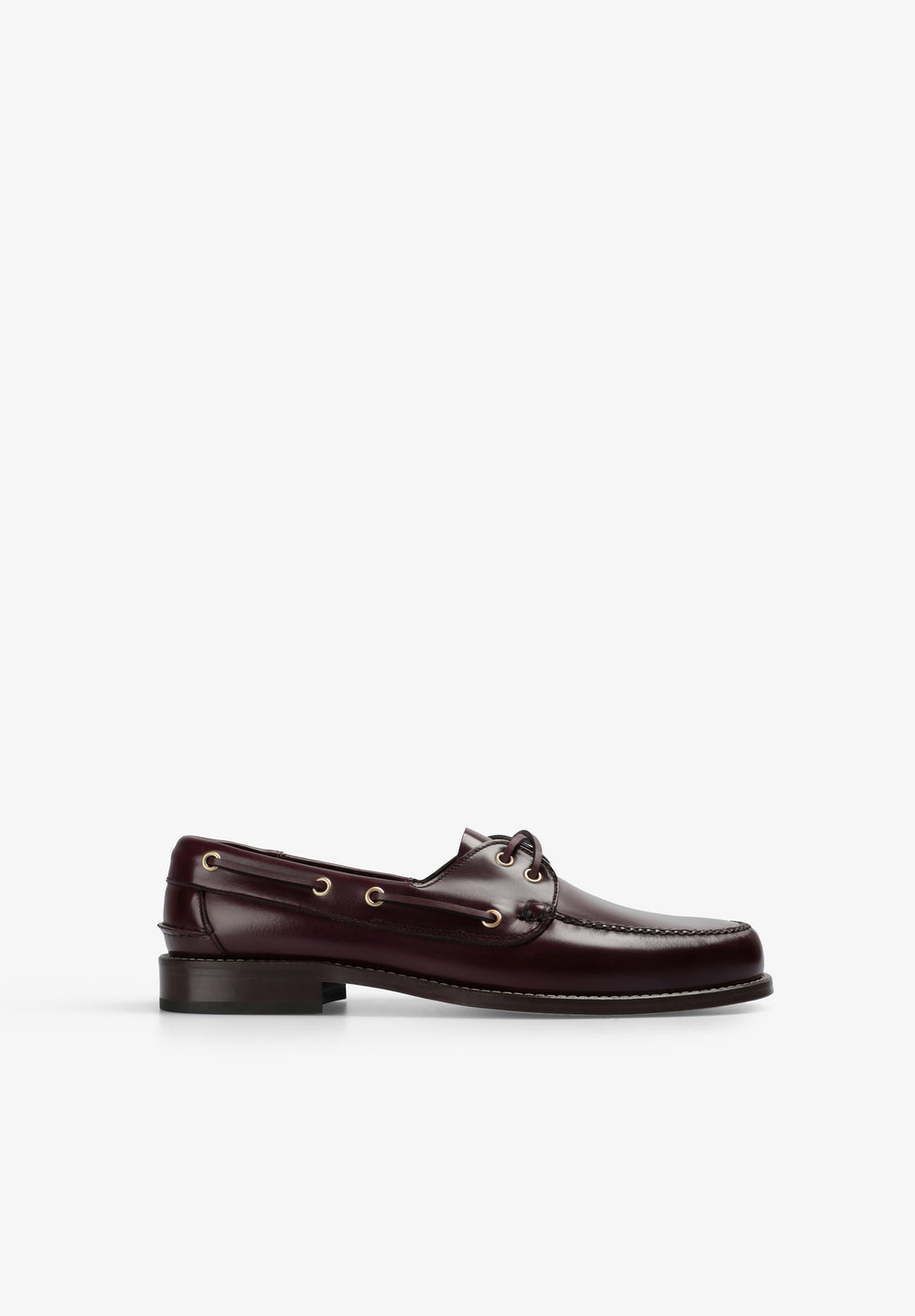 Zapato náutico de piel vista lateral