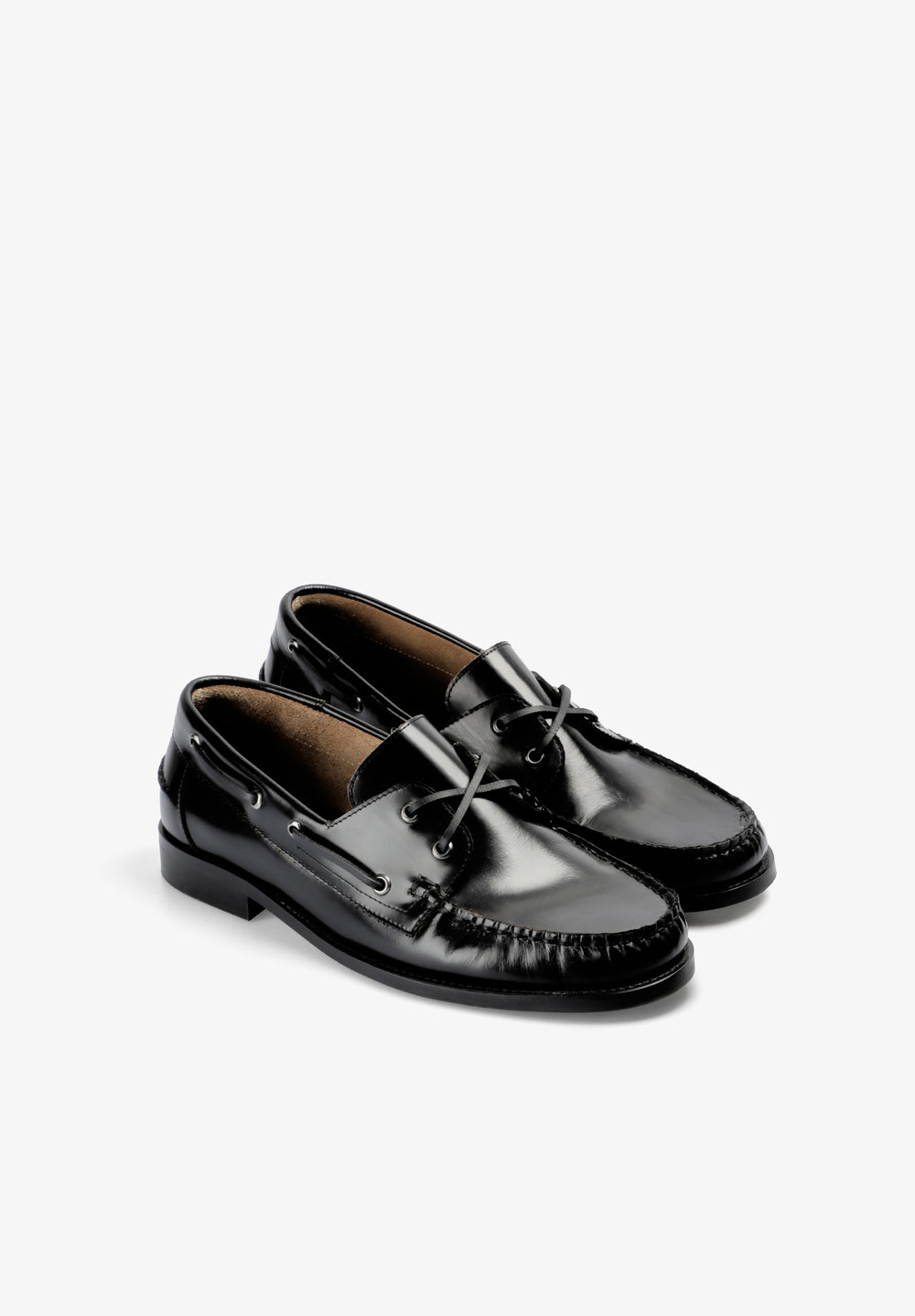 Zapato náutico de piel vista lateral