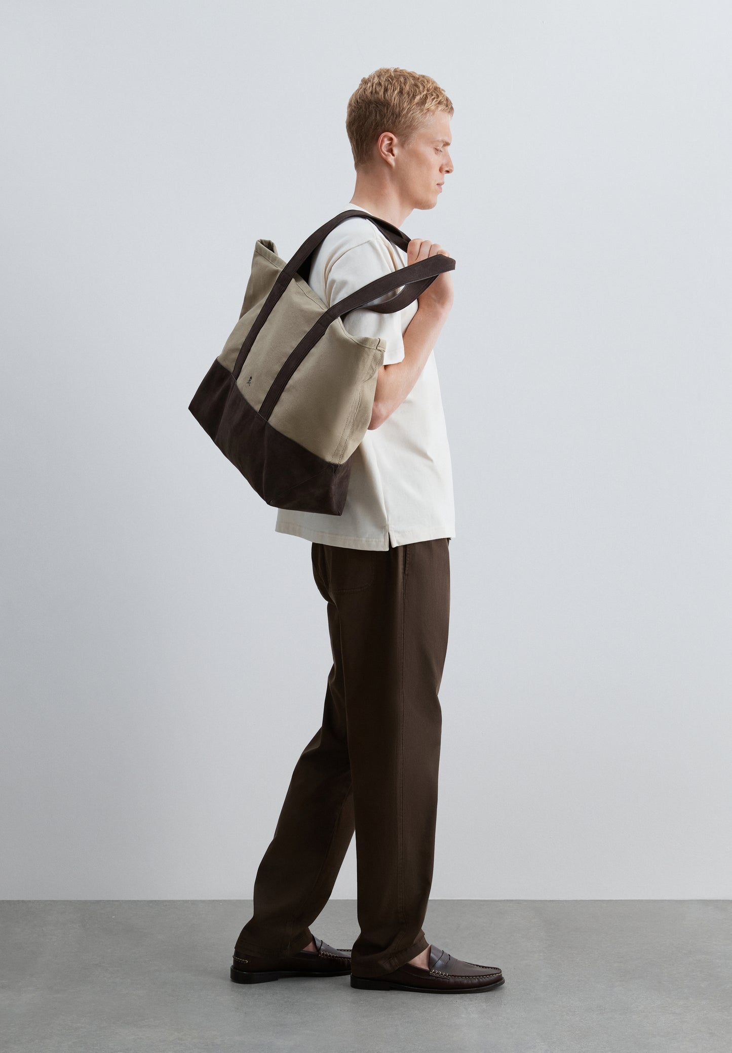 BOLSA TOTE DE ALGODÓN Y ANTE