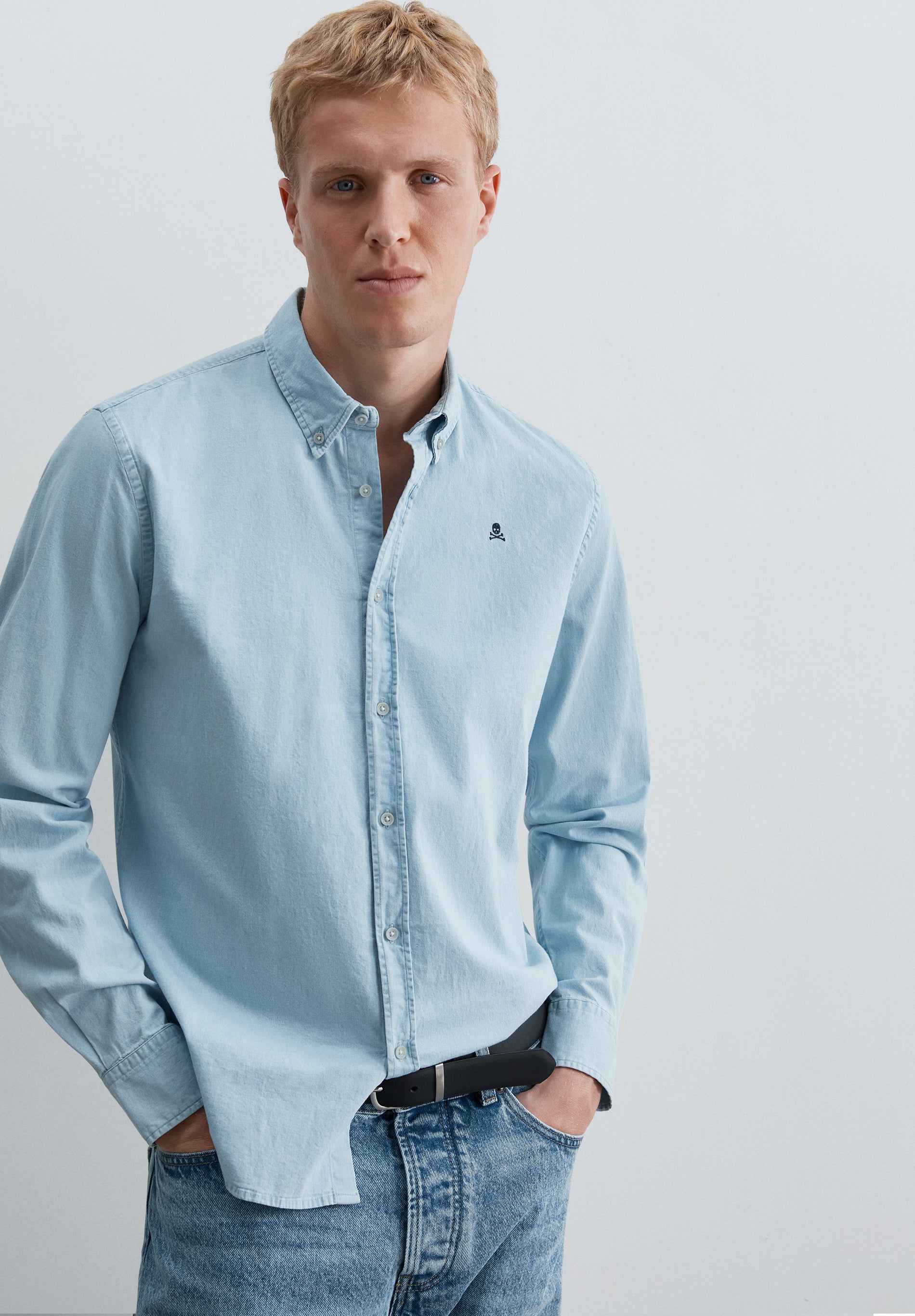 CAMISA DENIM CUELLO BOTONES