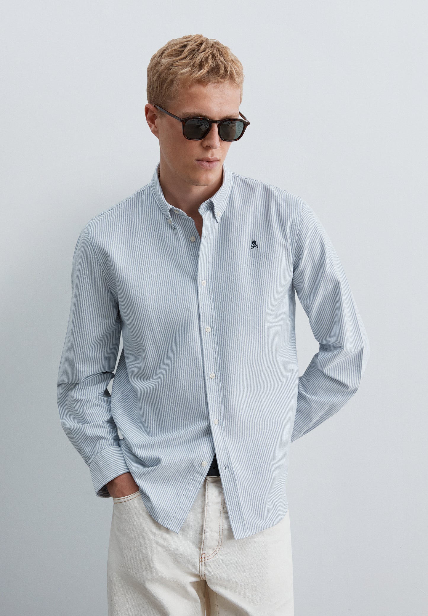 CAMISA OXFORD DE RAYAS