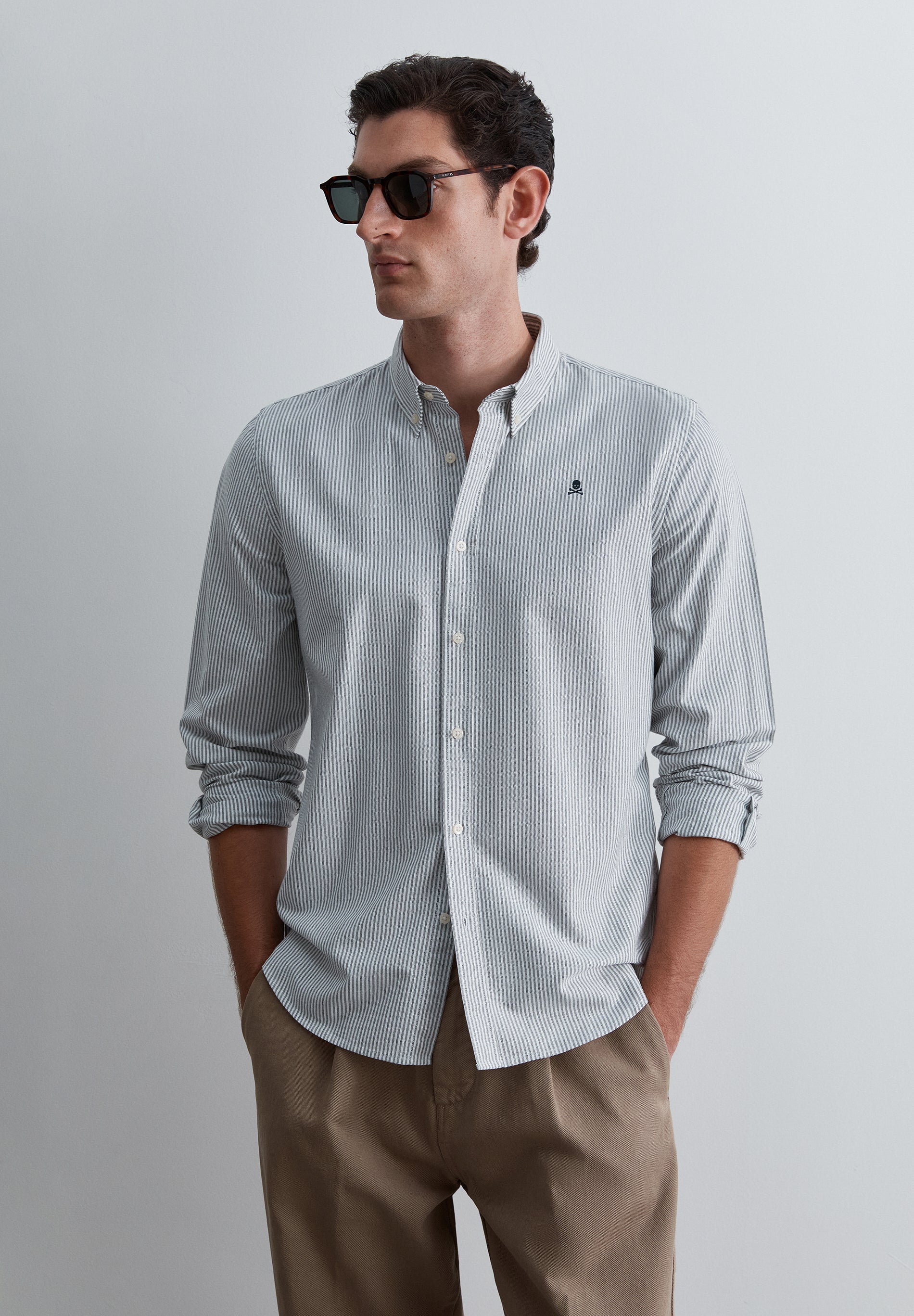 CAMISA OXFORD DE RAYAS
