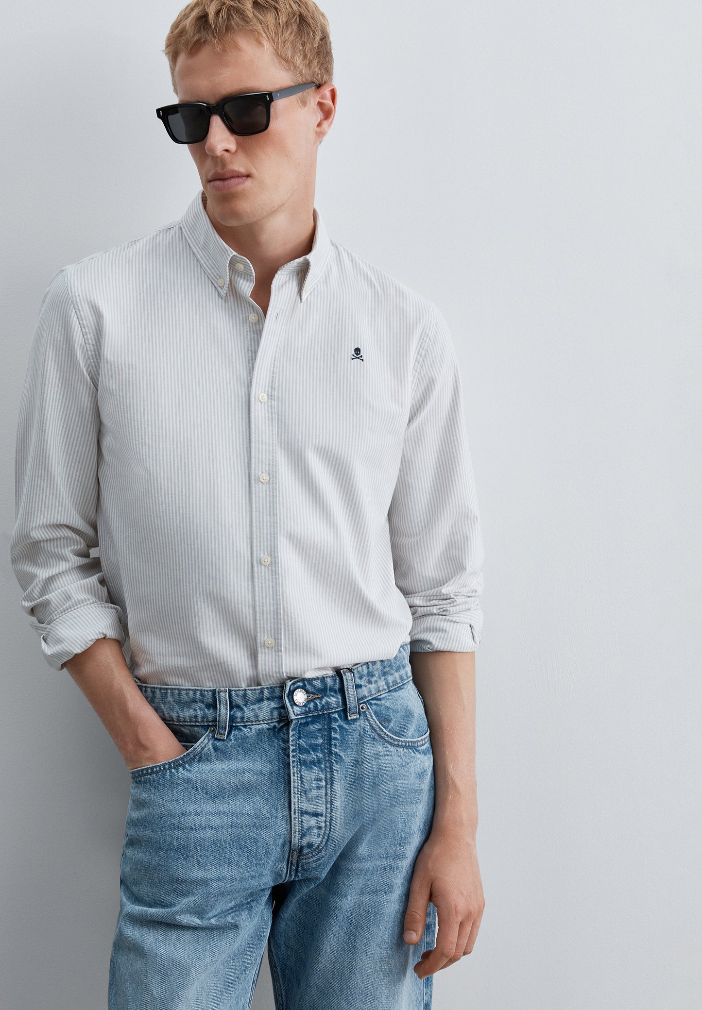 CAMISA OXFORD DE RAYAS