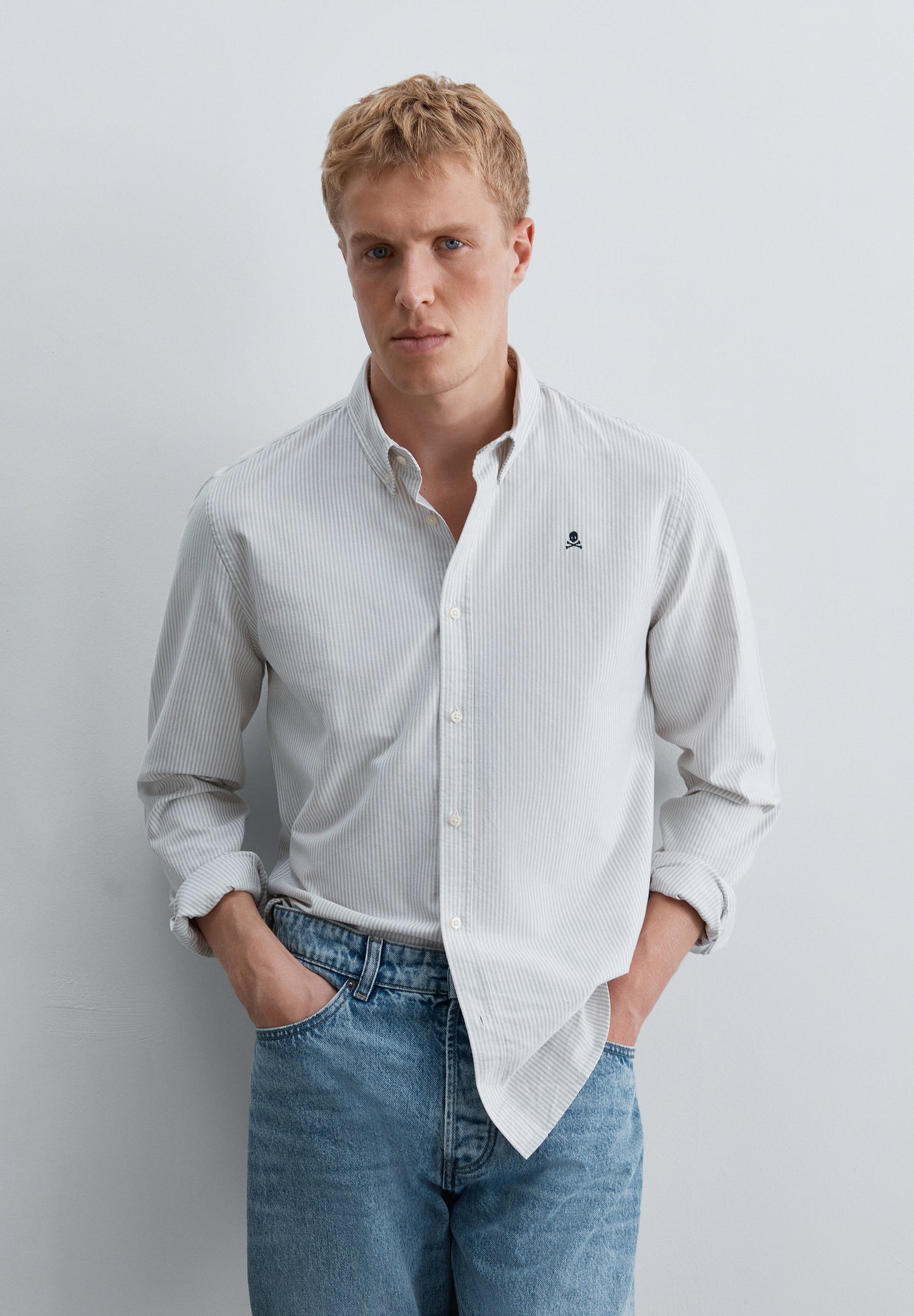 CAMISA OXFORD DE RAYAS