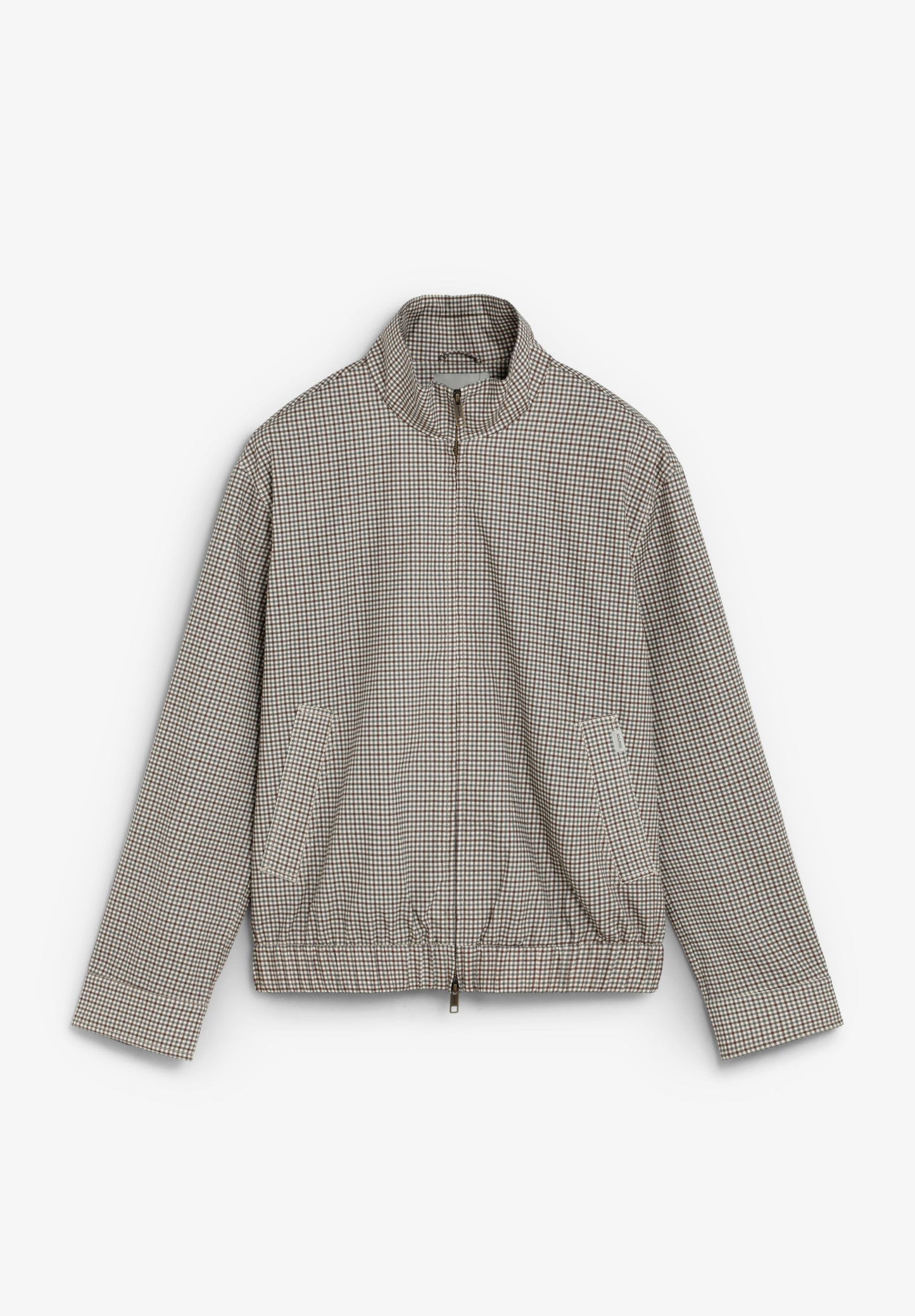 CHAQUETA BOMBER ESTAMPADO MICROCUADRO