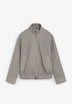 CHAQUETA BOMBER ESTAMPADO MICROCUADRO