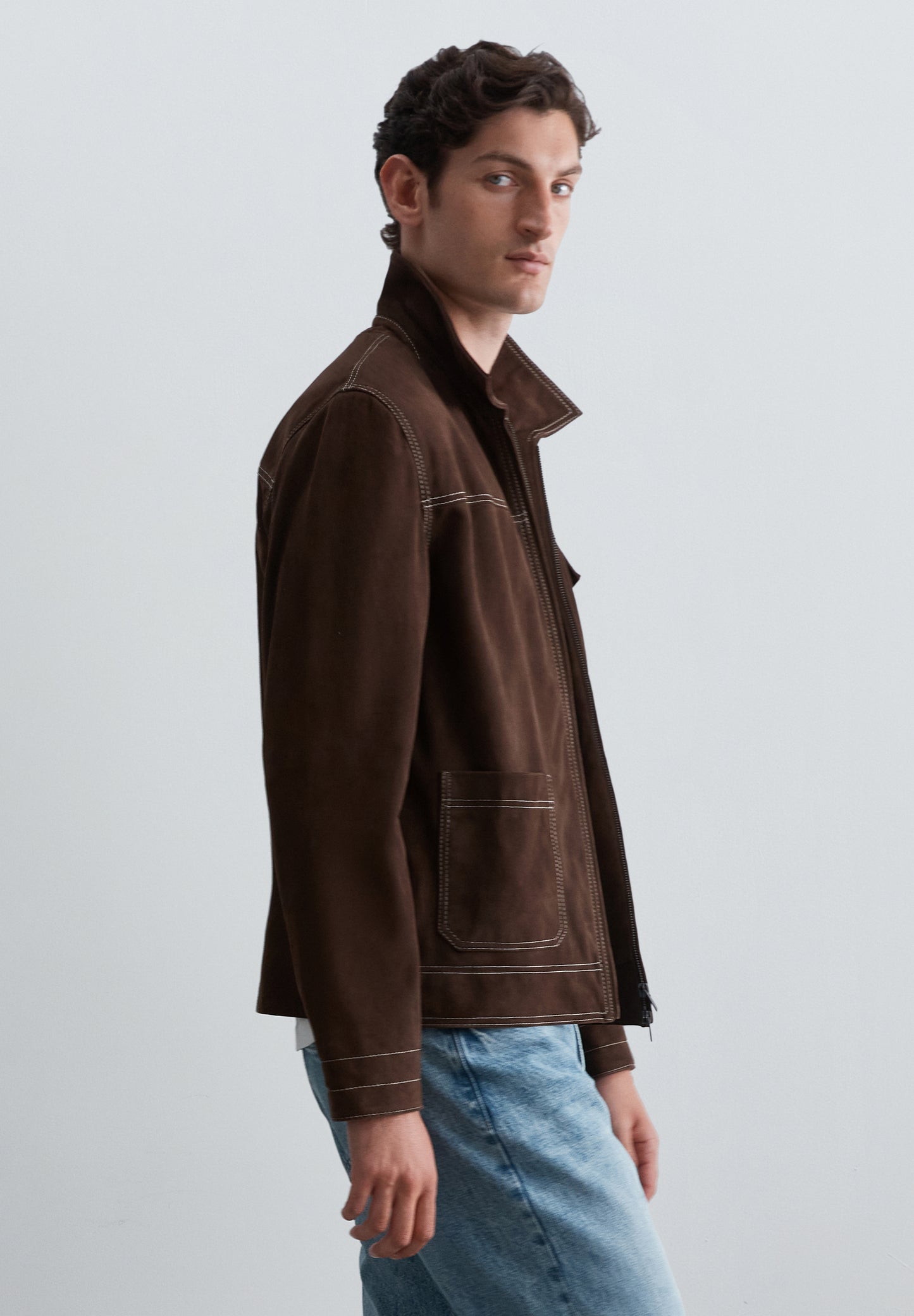 SCSTITCH SUEDE JACKET