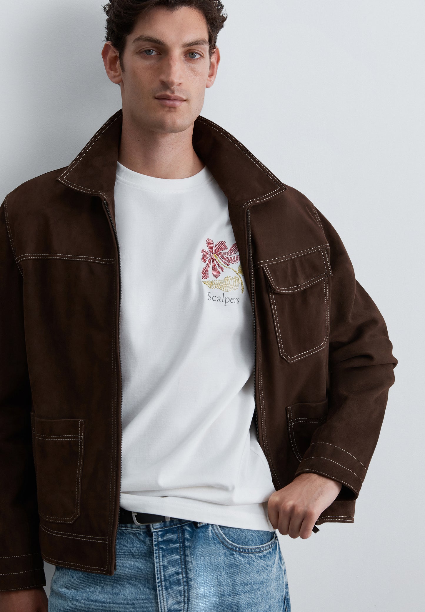 SCSTITCH SUEDE JACKET