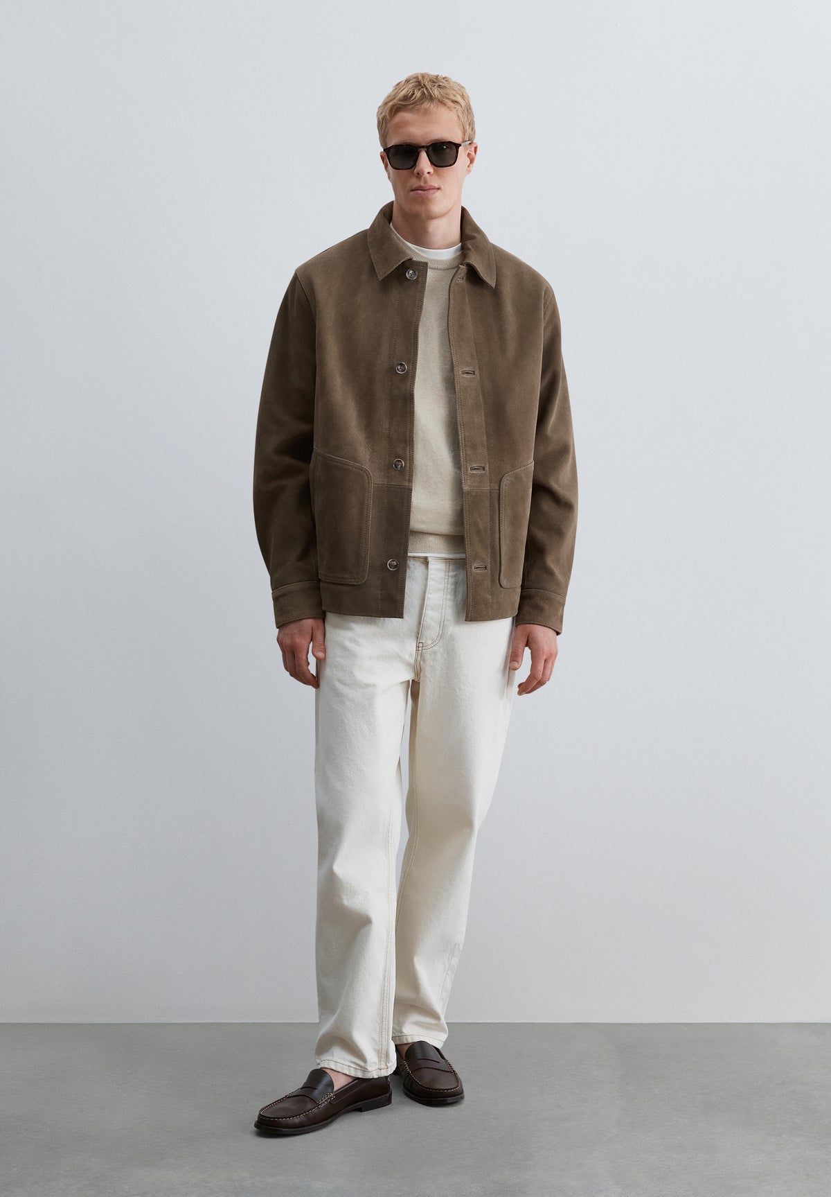 CHAQUETA ANTE CON BOLSILLOS