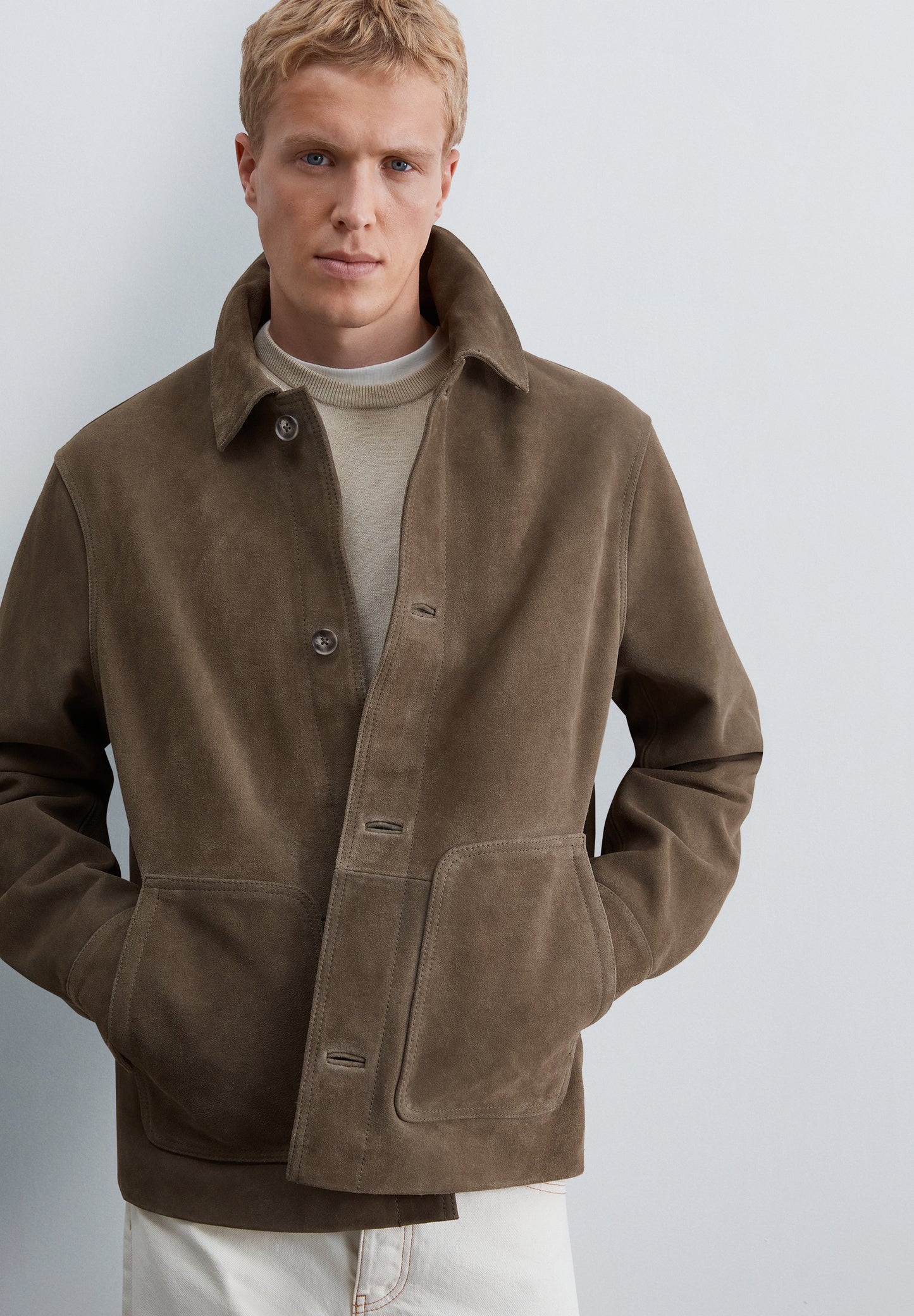 CHAQUETA ANTE CON BOLSILLOS
