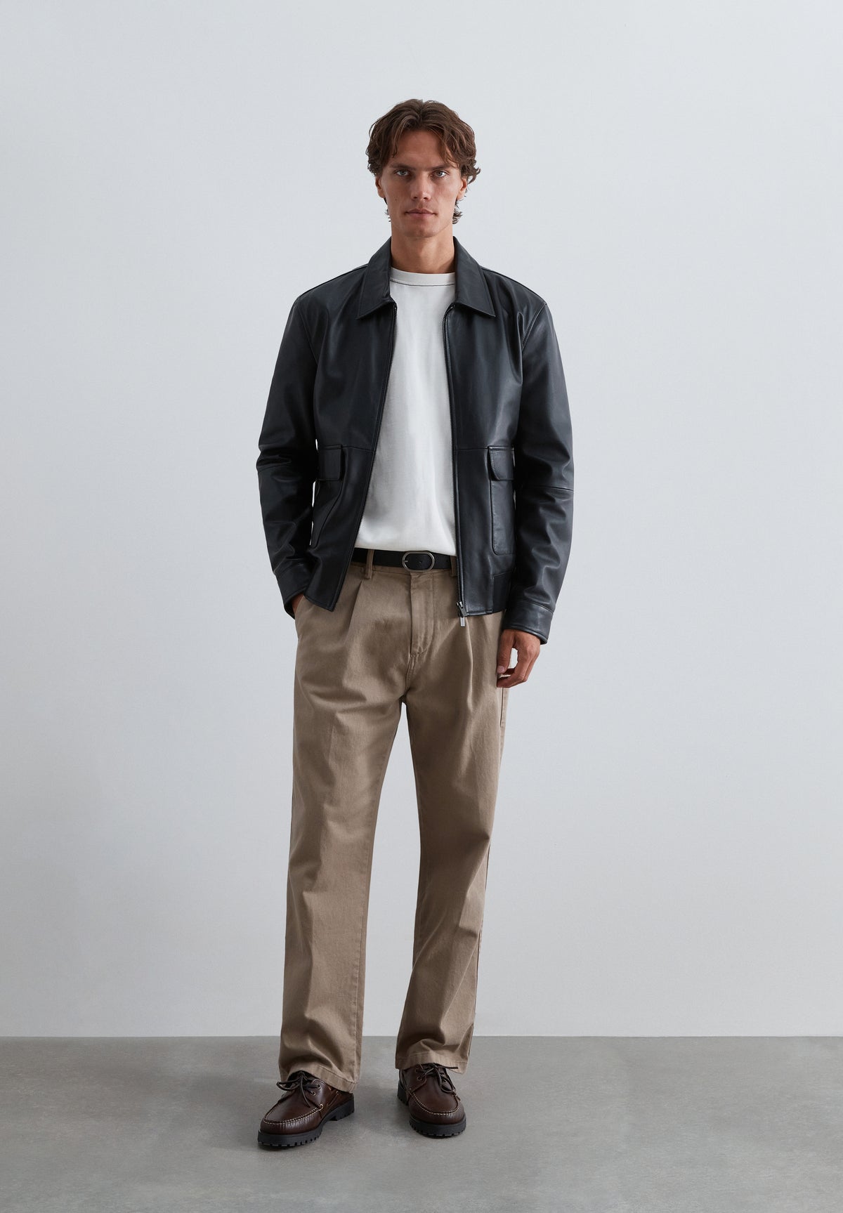 CHAQUETA PIEL BOLSILLOS